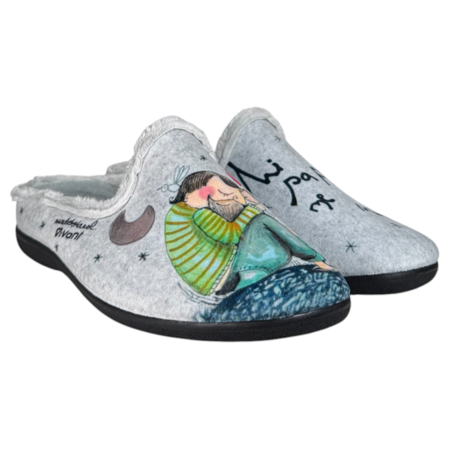 Zapatillas de Casa Vivant Mi Papá Me Mima 242070 Gris - imagen 3