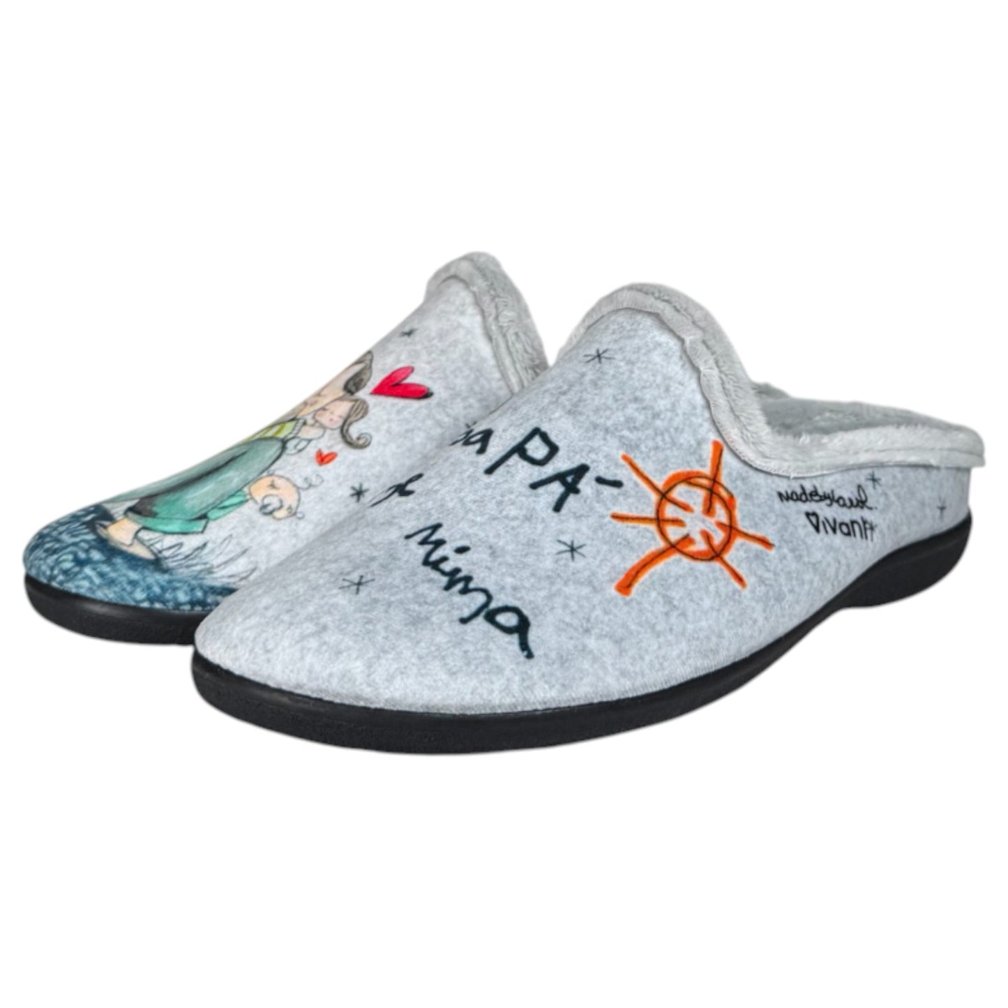 Zapatillas de Casa Vivant Mi Papá Me Mima 242070 Gris - imagen 4