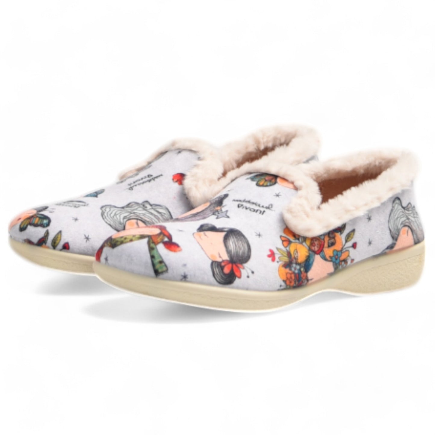Zapatillas de Casa Vivant Muñecas 242095 Gris - imagen 4
