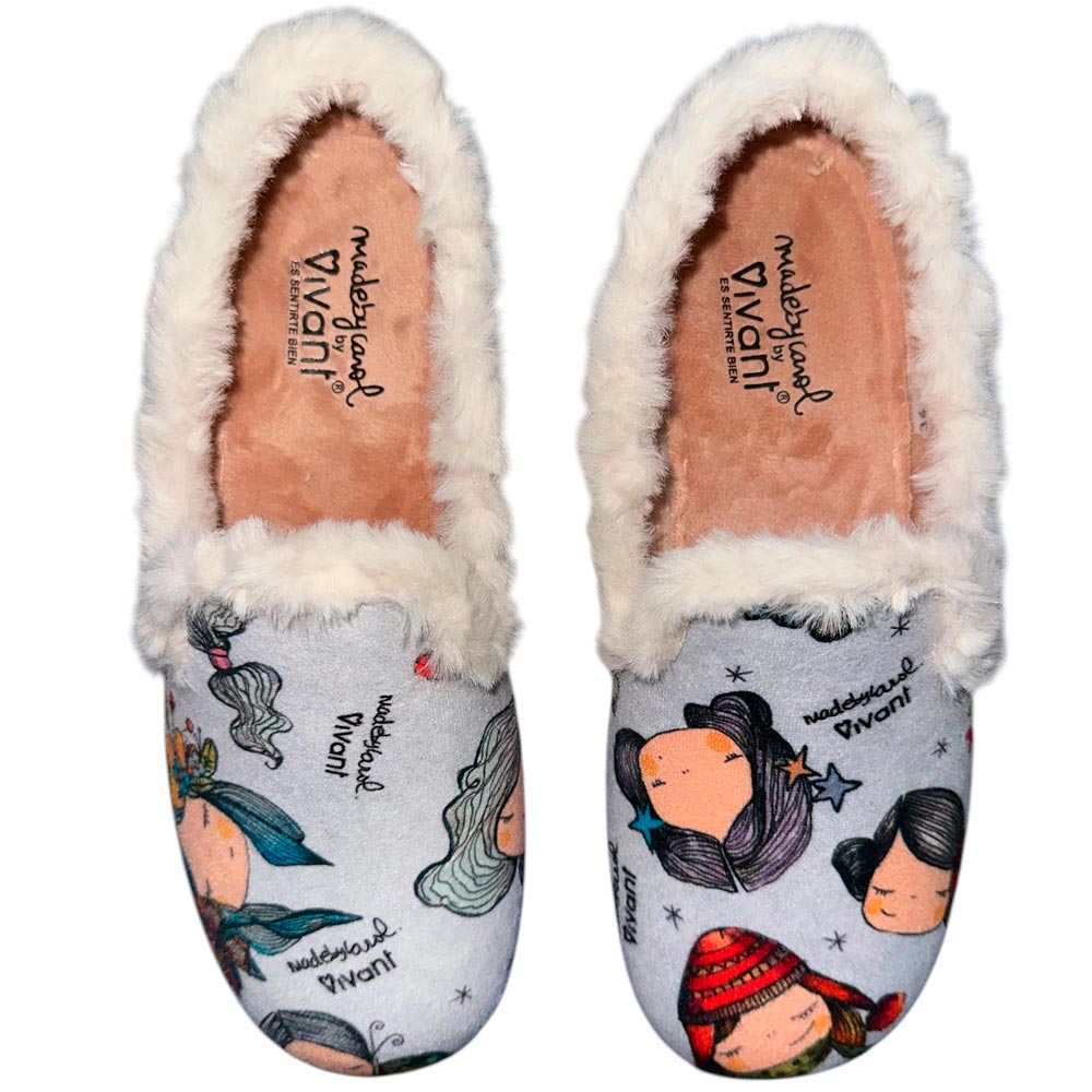 Zapatillas de Casa Vivant Muñecas 242095 Gris - imagen 1