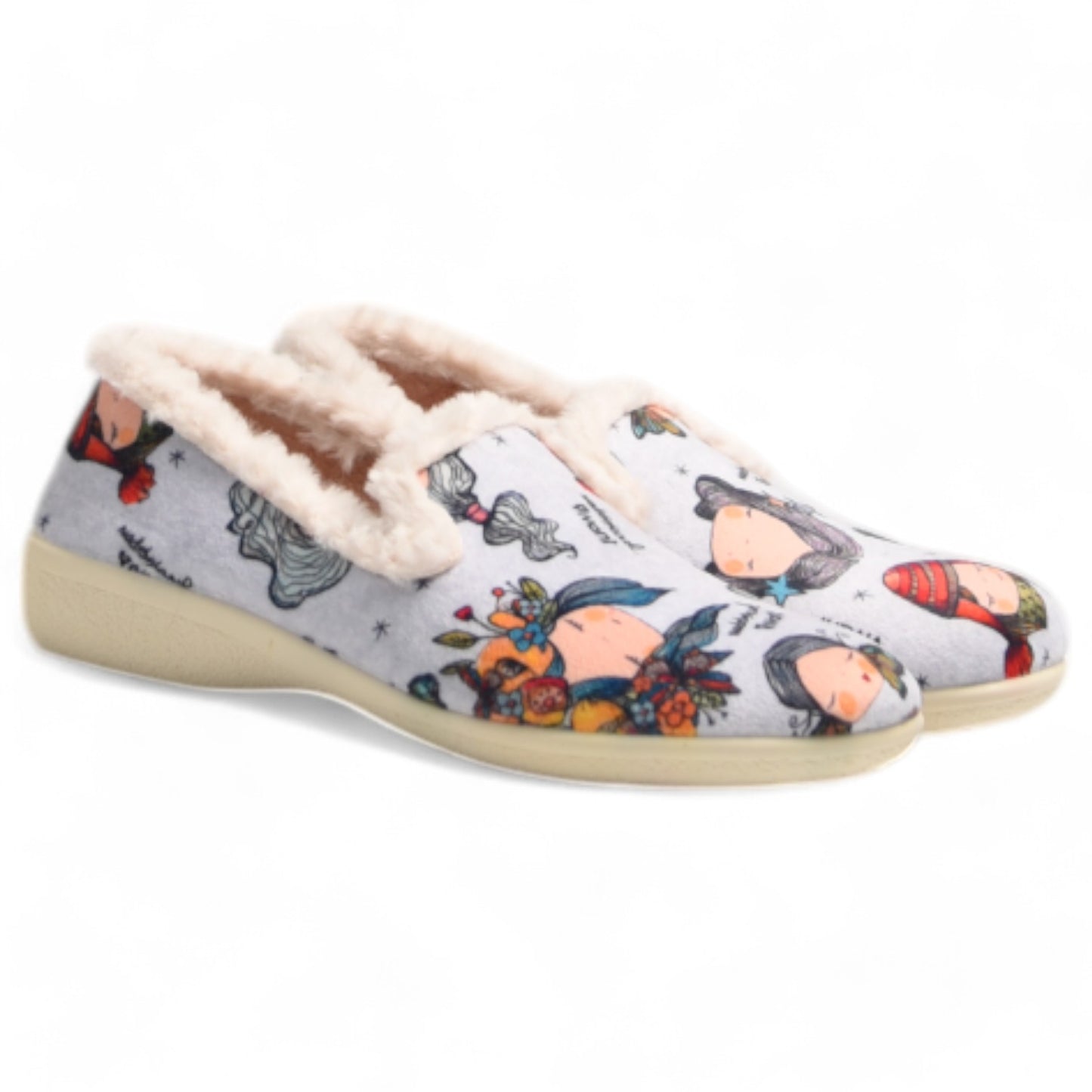 Zapatillas de Casa Vivant Muñecas 242095 Gris - imagen 3