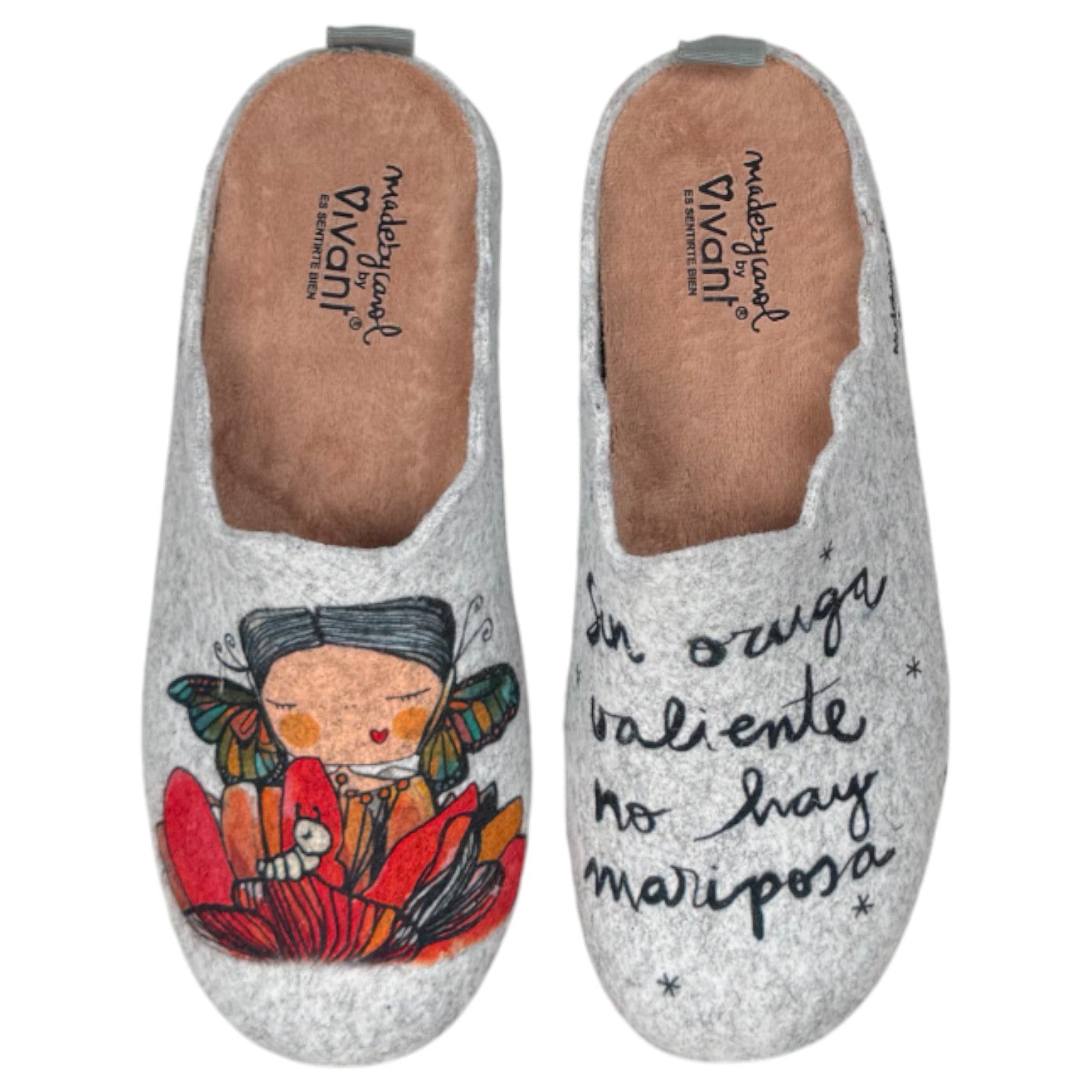 Zapatillas de Casa Vivant Oruga Mariposa 242175 Gris - imagen 1