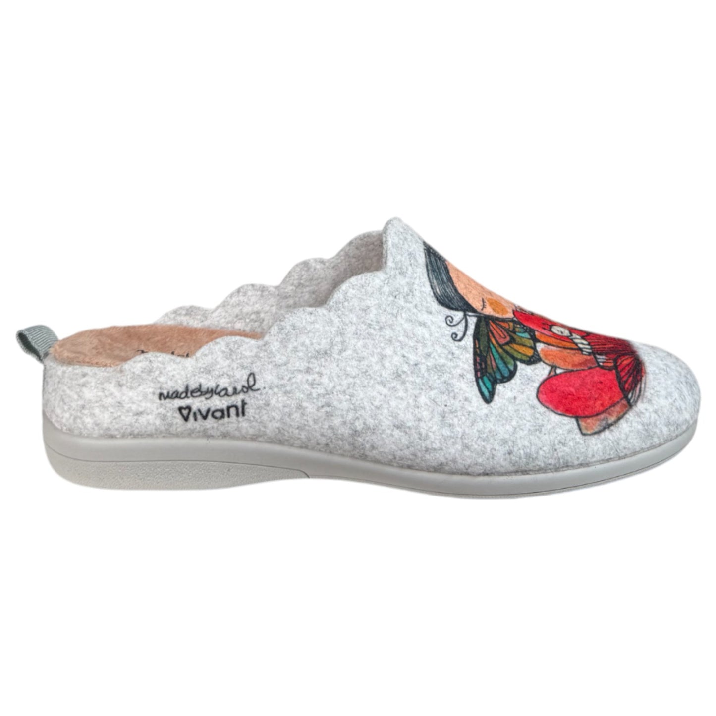 Zapatillas de Casa Vivant Oruga Mariposa 242175 Gris - imagen 2
