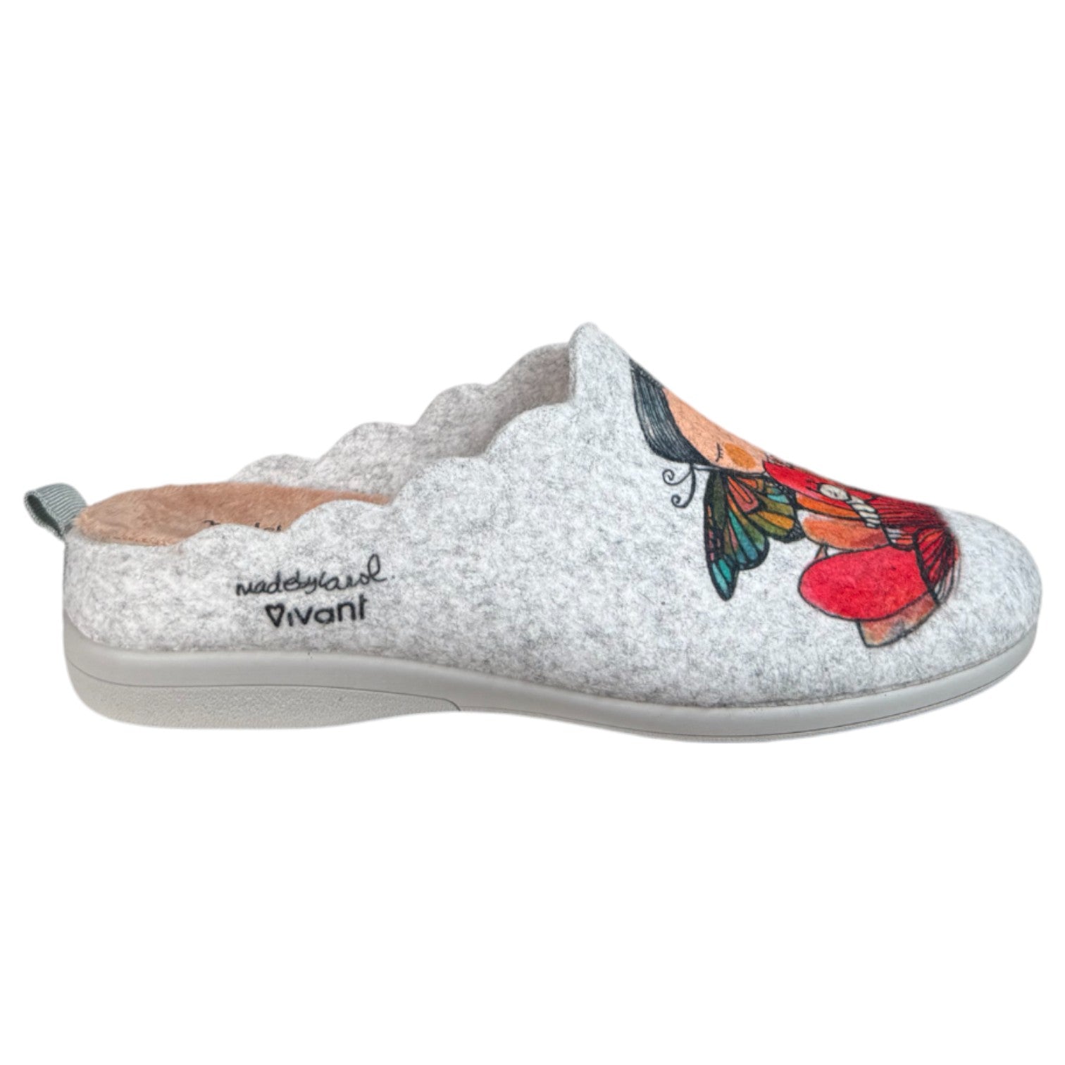 Zapatillas de Casa Vivant Oruga Mariposa 242175 Gris - imagen 2
