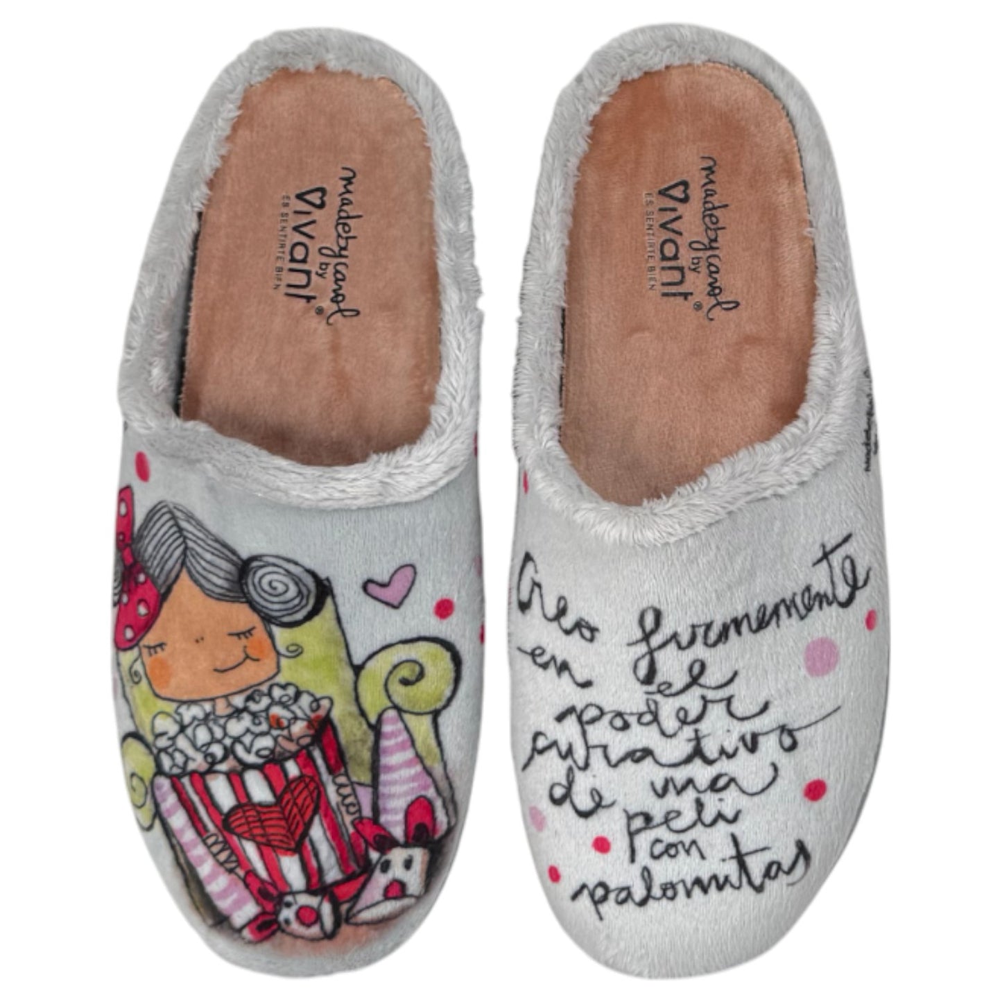 Zapatillas de Casa Vivant Palomitas 242430 Gris - imagen 1