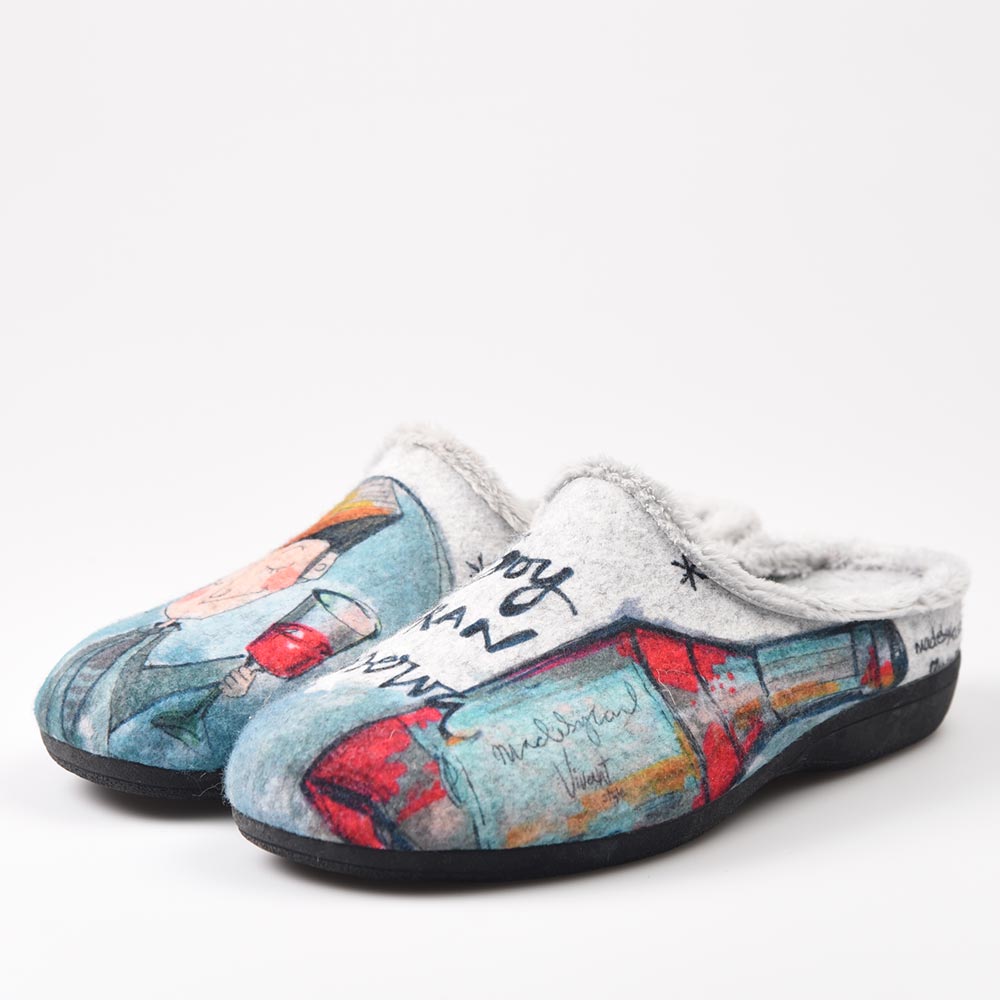 Zapatillas de Casa Vivant Botella Vino 242100 Gris - imagen 4