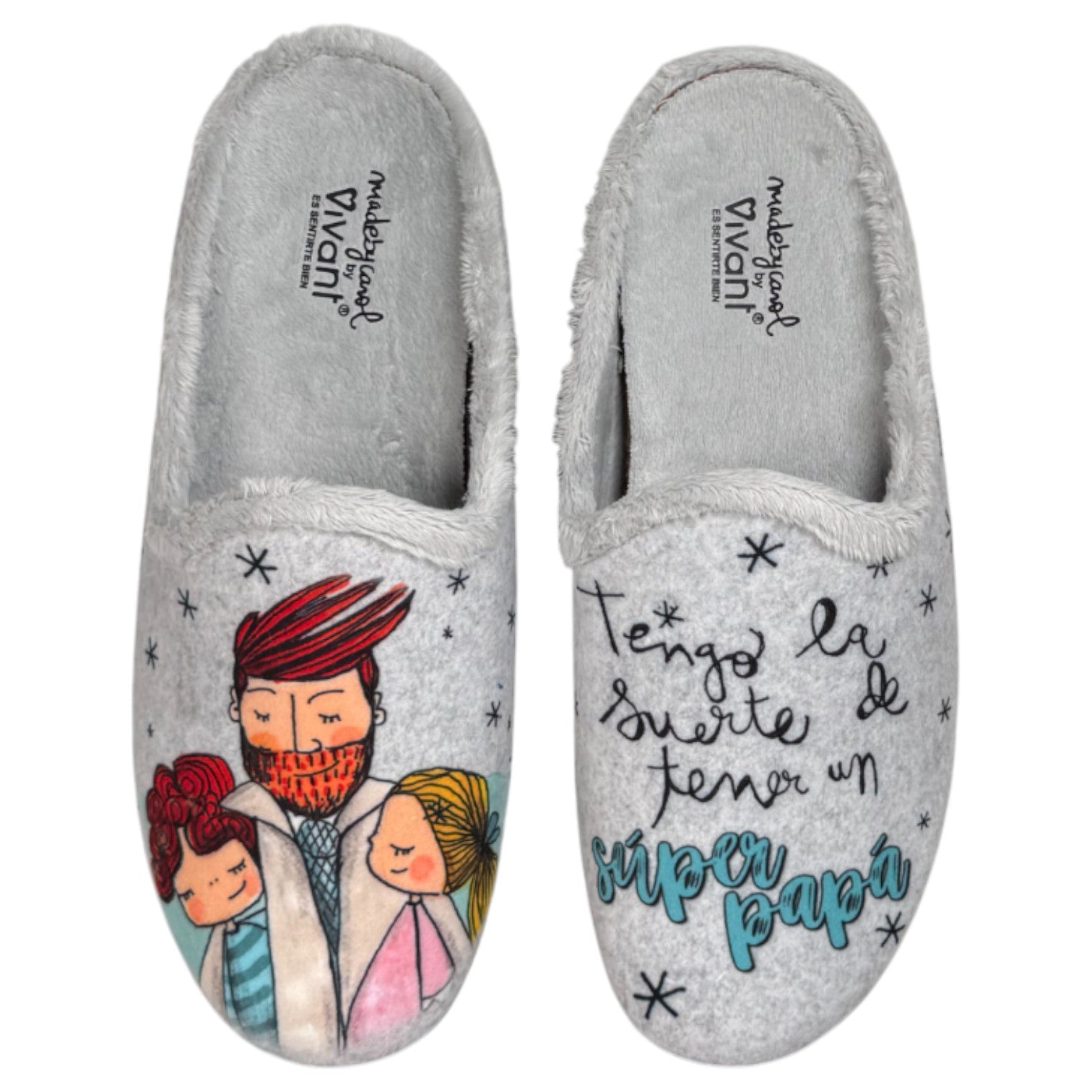 Zapatillas de Casa Vivant Súper Papá 252020 Gris - imagen 1