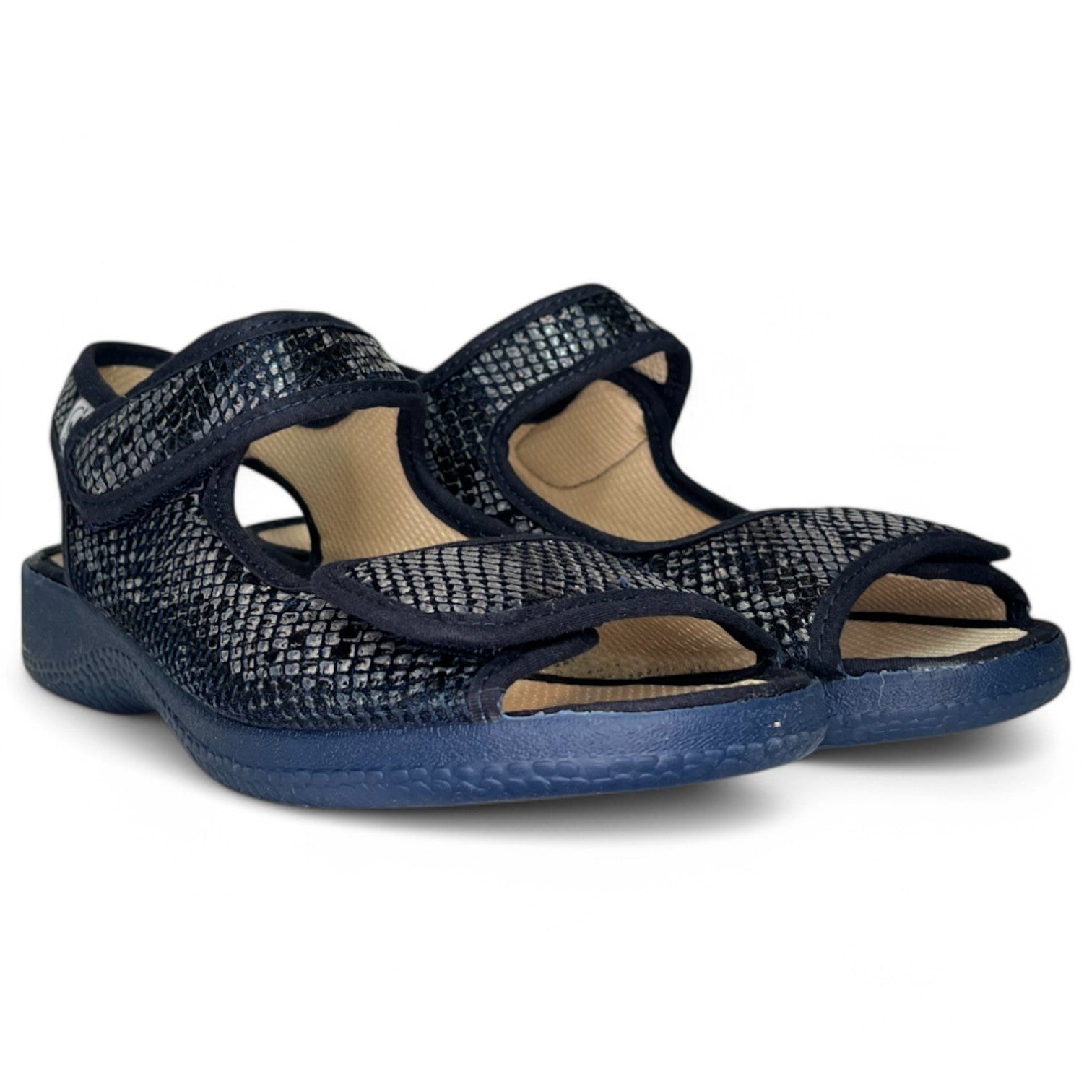 Zapatillas Javer Abiertas Velcros 45-2 Marino - imagen 3