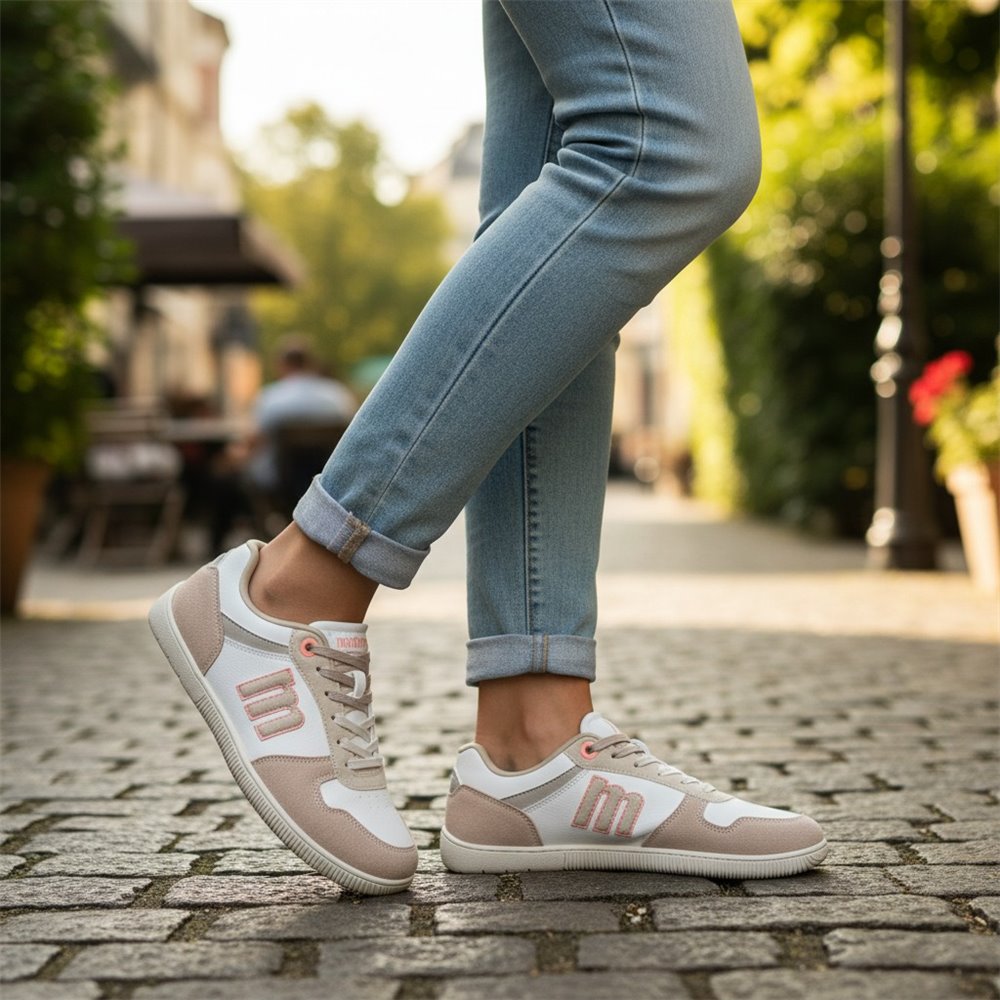 Zapatillas Mustang Barefoot Free Aria 60840 Beige Blanco