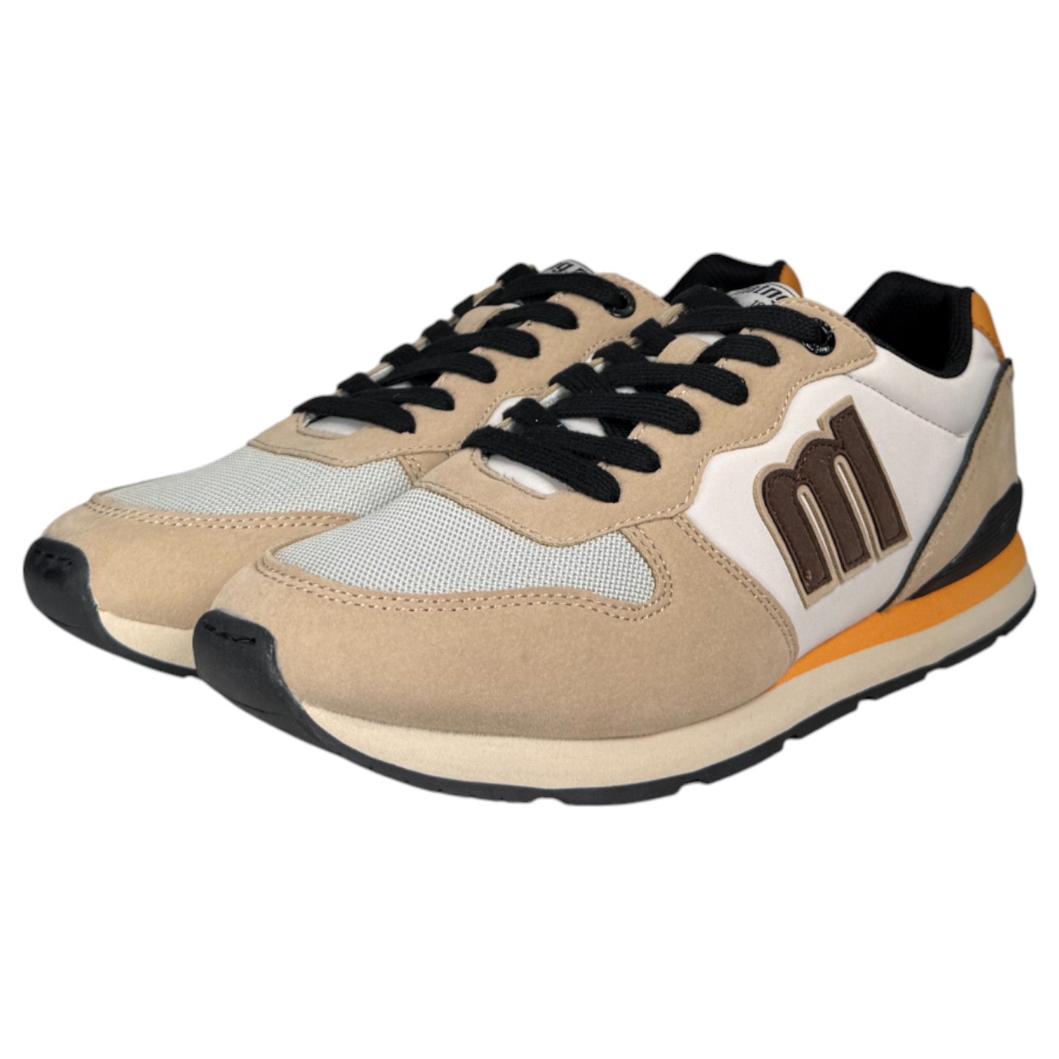 Zapatillas Mustang Joggo 84467 Beige Negro Blanco - imagen 3