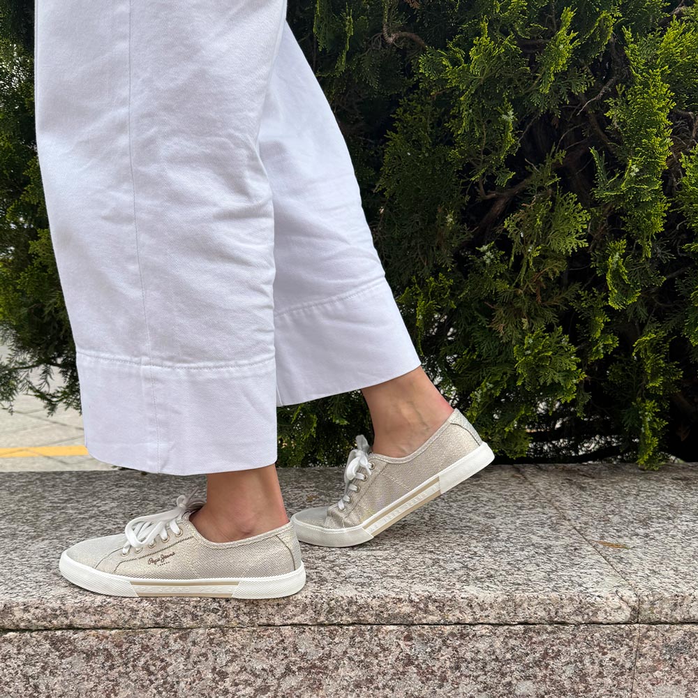 Zapatillas Pepe Jeans Brady Party W PLS31439 099 Oro - imagen 2