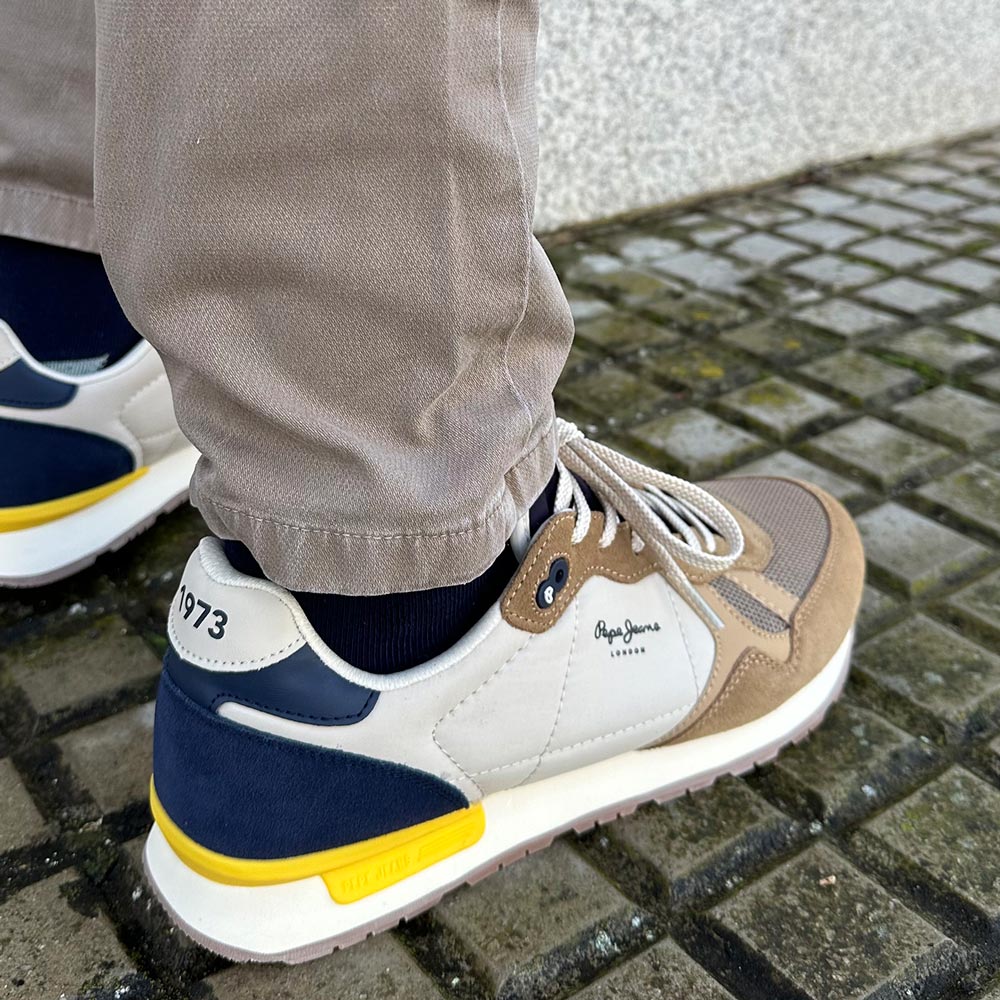 Zapatillas Pepe Jeans Brit Camp M PMS40030 Camel Beige - imagen 6