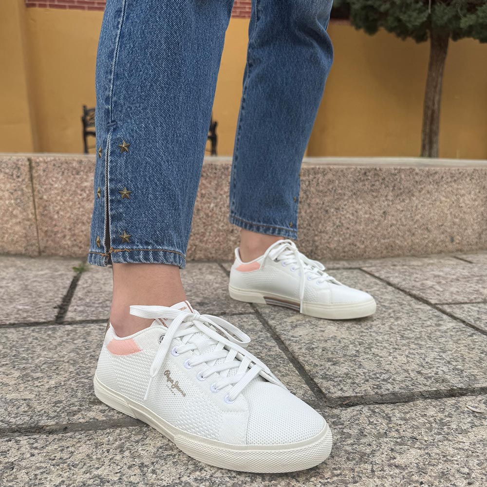 Zapatillas Pepe Jeans Kenton Knit W PLS31601 Blanco - imagen 2