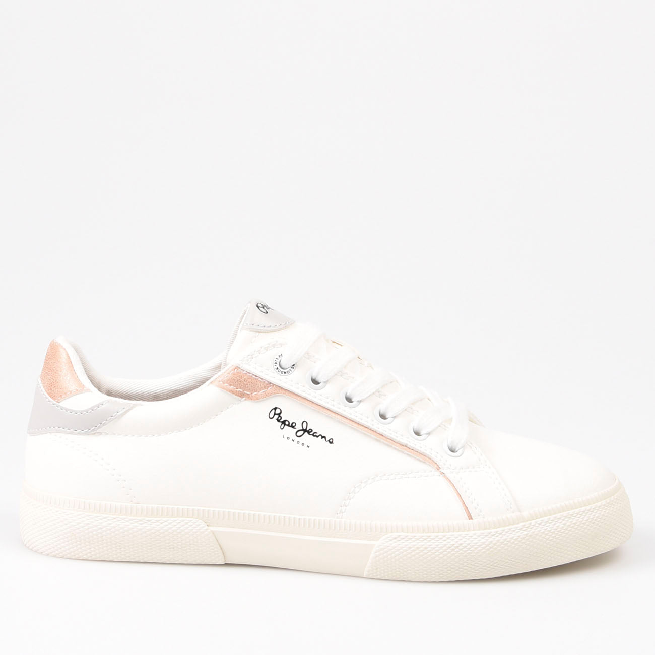 Zapatillas Pepe Jeans Kenton Mix 801 Blanco Plata - imagen 1