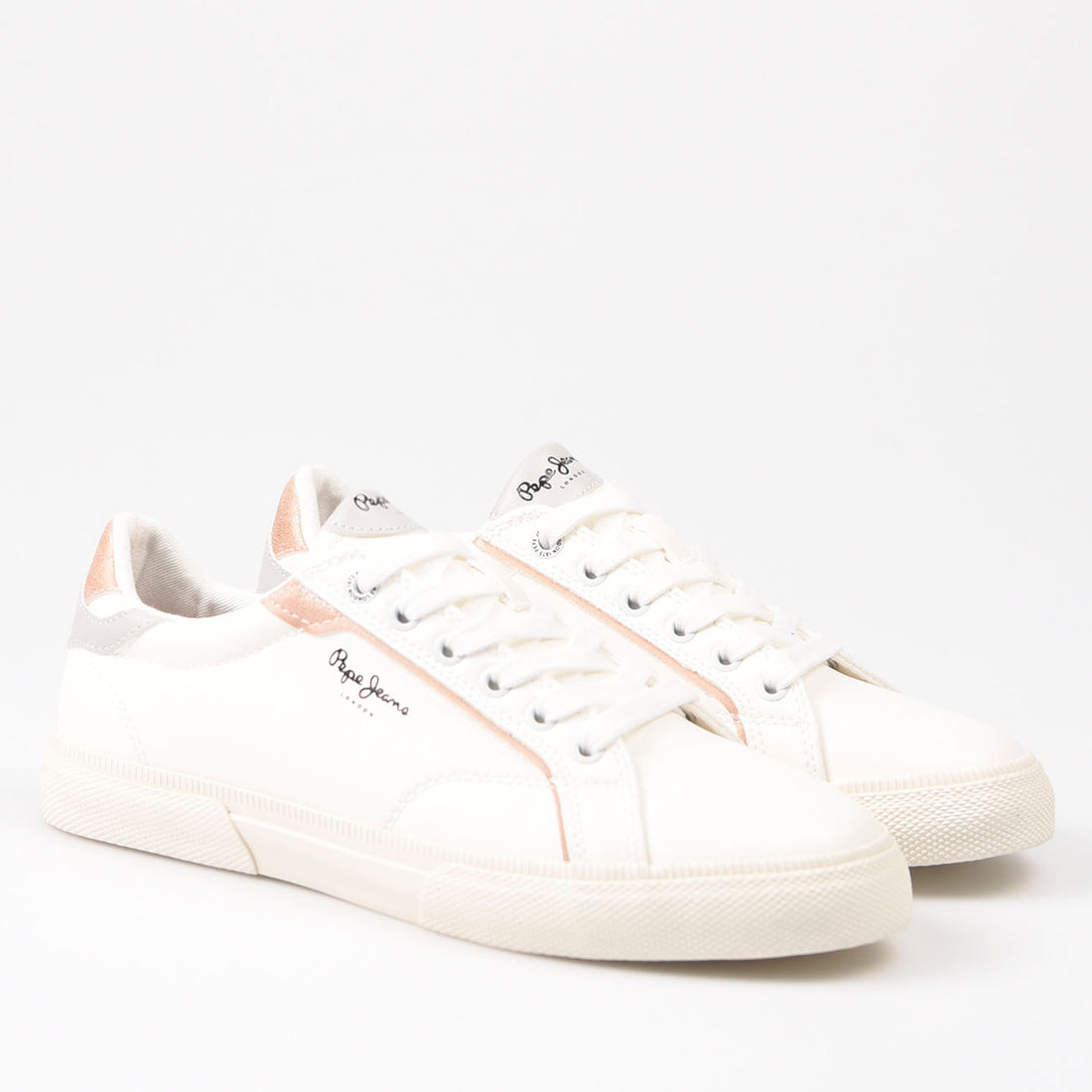Zapatillas Pepe Jeans Kenton Mix 801 Blanco Plata - imagen 3