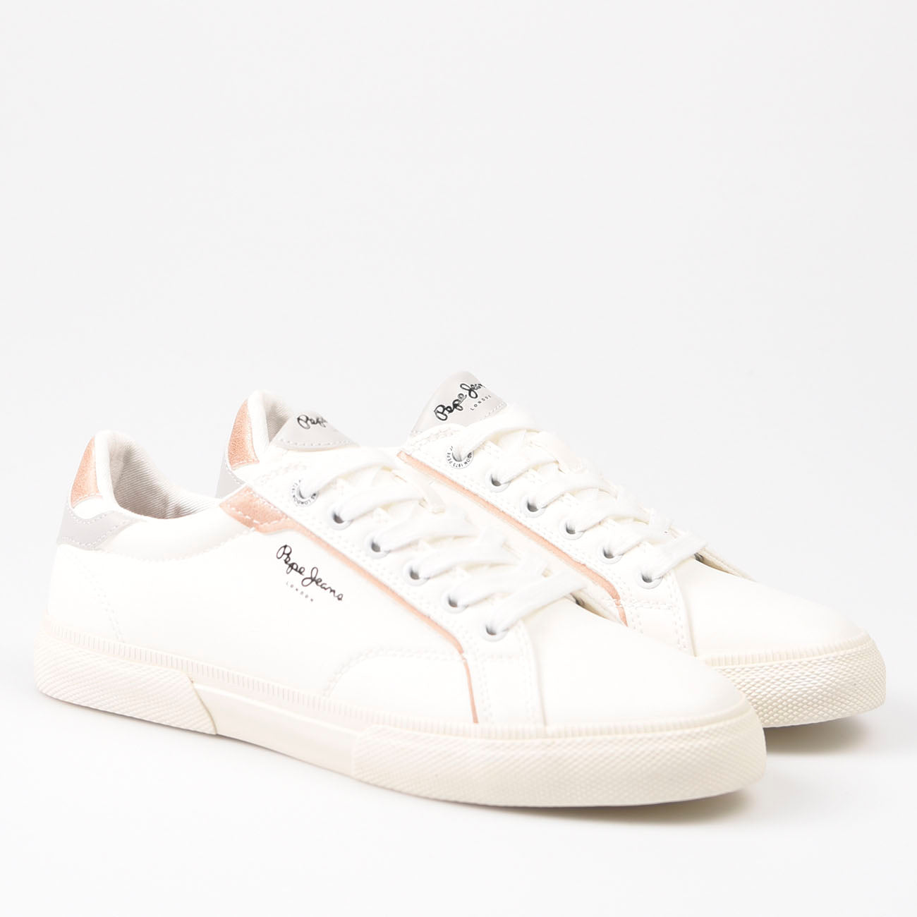 Zapatillas Pepe Jeans Kenton Mix 801 Blanco Plata - imagen 3