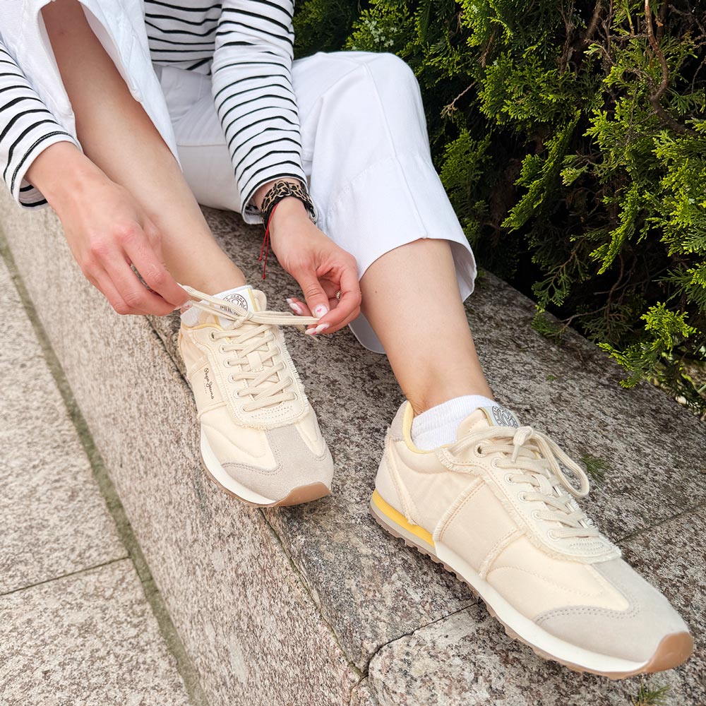 Zapatillas Pepe Jeans Once Twill PLS40034 803 Beige - imagen 2