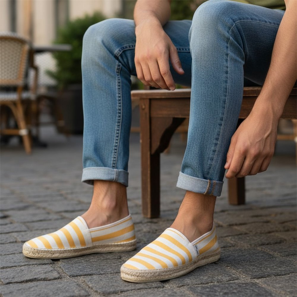 Zapatillas Roal Copete Rallas 523 Amarillo - imagen 2
