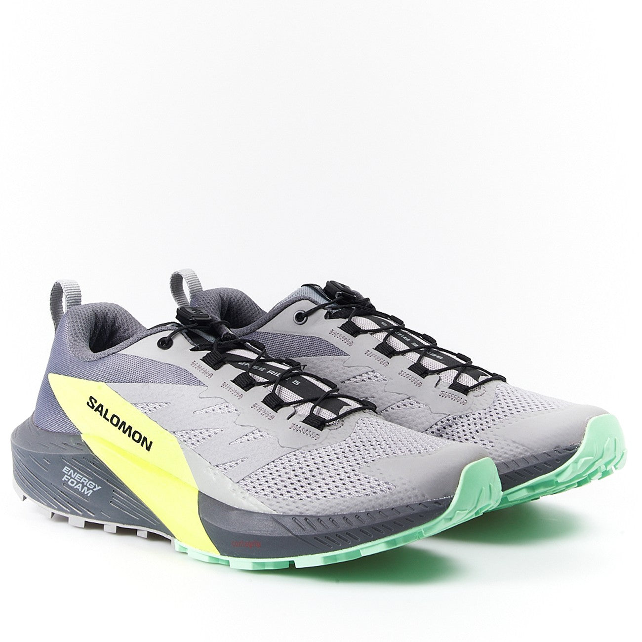 Zapatillas Salomon Sense Ride 5 L47144200 Gris Amarillo - imagen 2