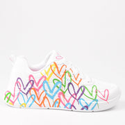 Zapatillas Skechers JGoldcrown: Uno Lite - Heart of Hearts 177977 Blanco