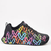 Zapatillas Skechers JGoldcrown: Uno Lite - Heart of Hearts 177977 Negro