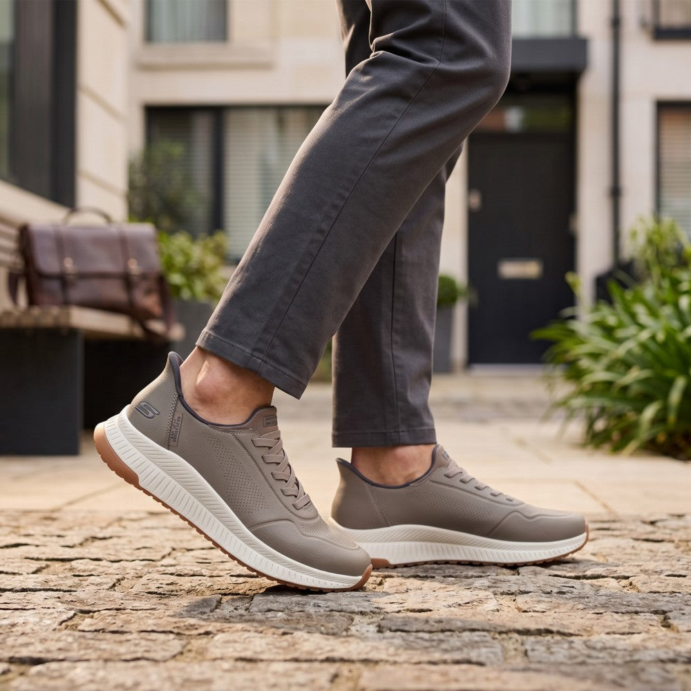 Zapatillas Skechers Slip-ins: BOBS Squad 4 - Direct Step 118424 Taupe - imagen 2