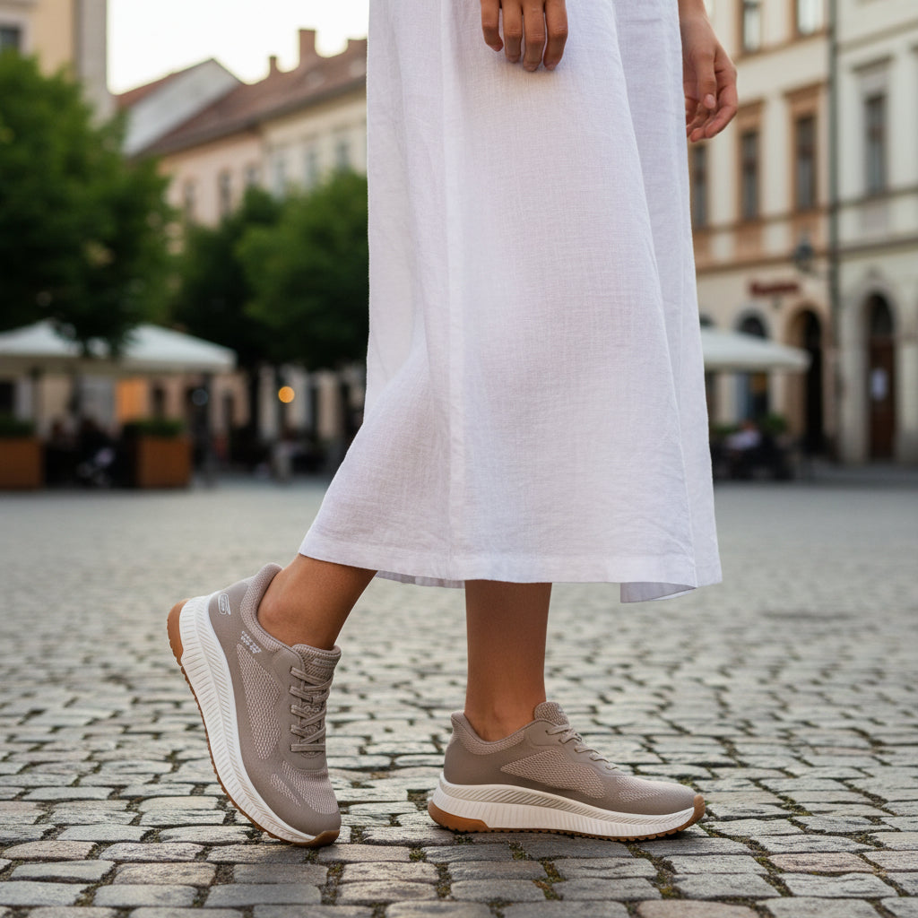 Zapatillas Skechers Slip-ins: BOBS Squad 4 - Staple Look 117624 Taupe - imagen 2
