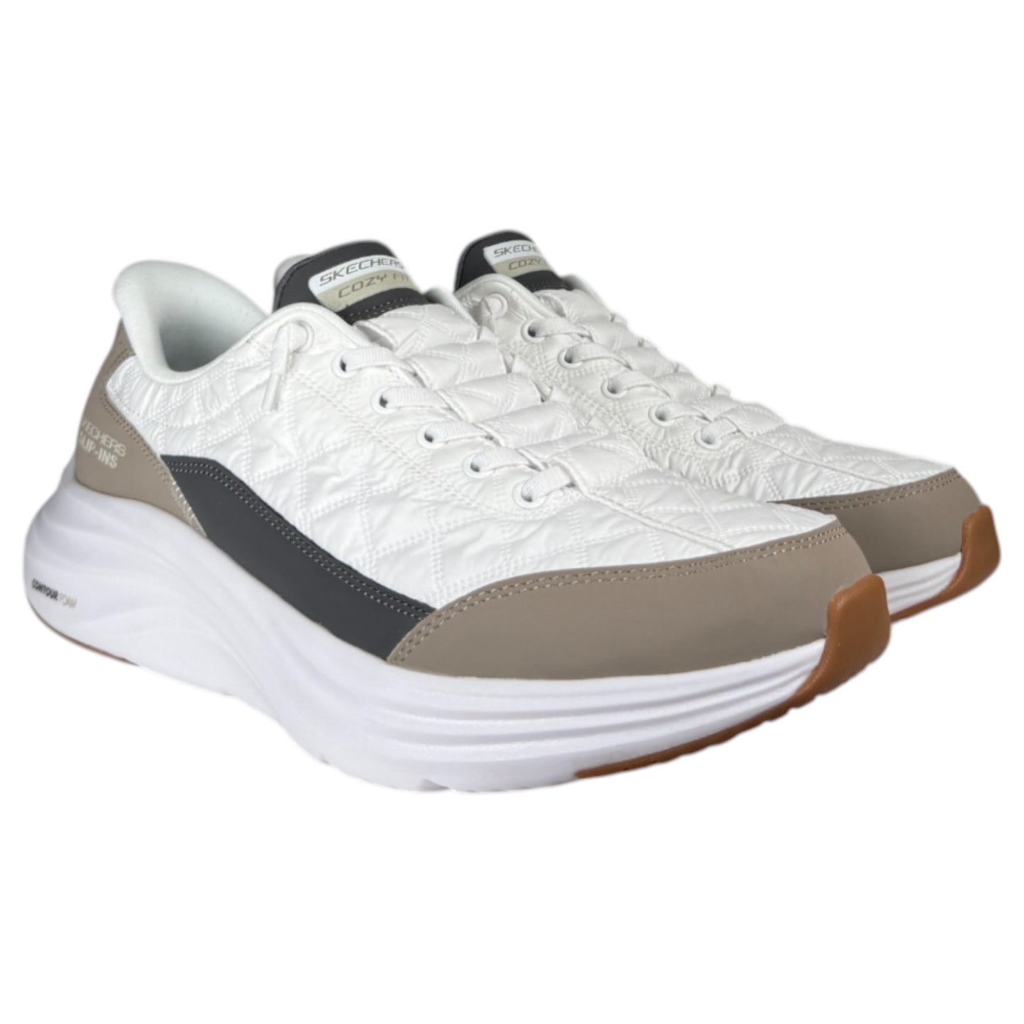 Zapatillas Skechers Slip-ins: Contour Foam - Cozy Fit 232619 Blanco Taupe - imagen 2