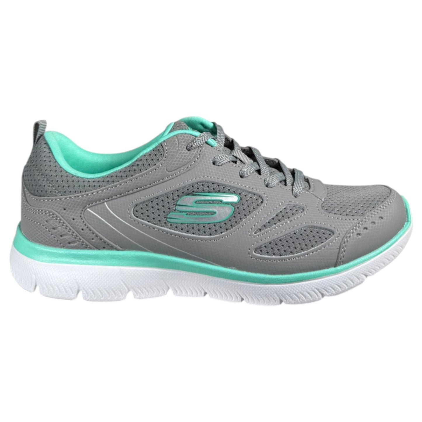 Zapatillas Skechers Summits - Suited 12982 Gris Turquesa - imagen 1
