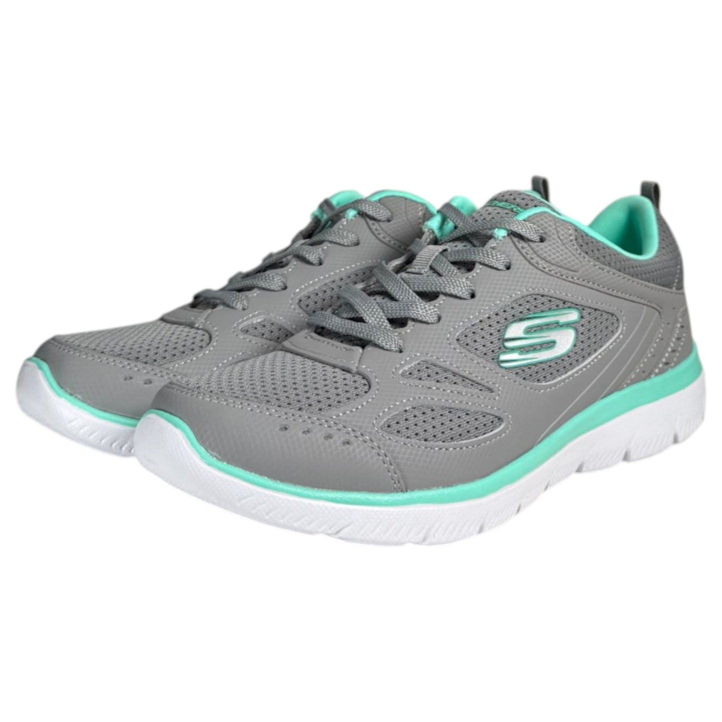 Zapatillas Skechers Summits - Suited 12982 Gris Turquesa - imagen 4