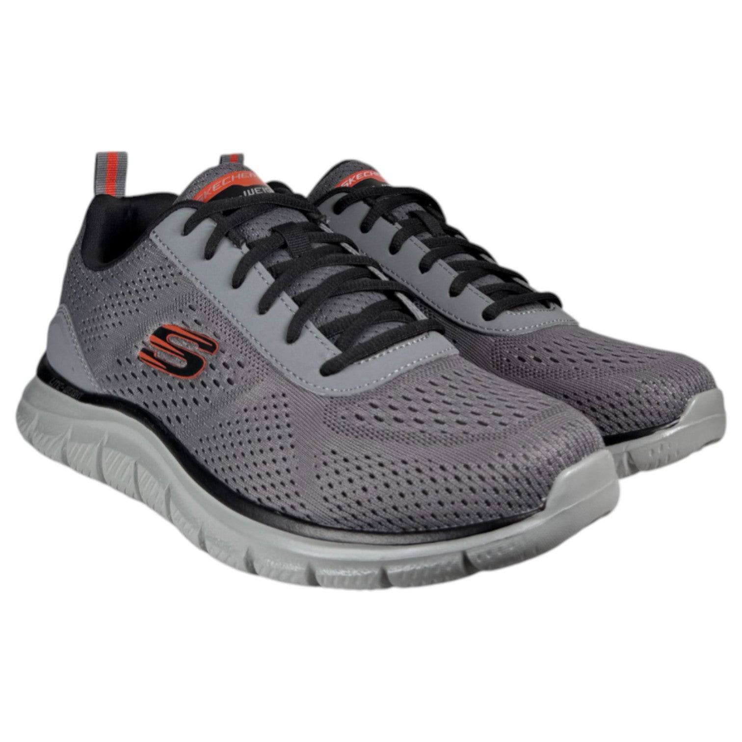 Zapatillas Skechers Track - Leshur 232758 Gris Naranja - imagen 2