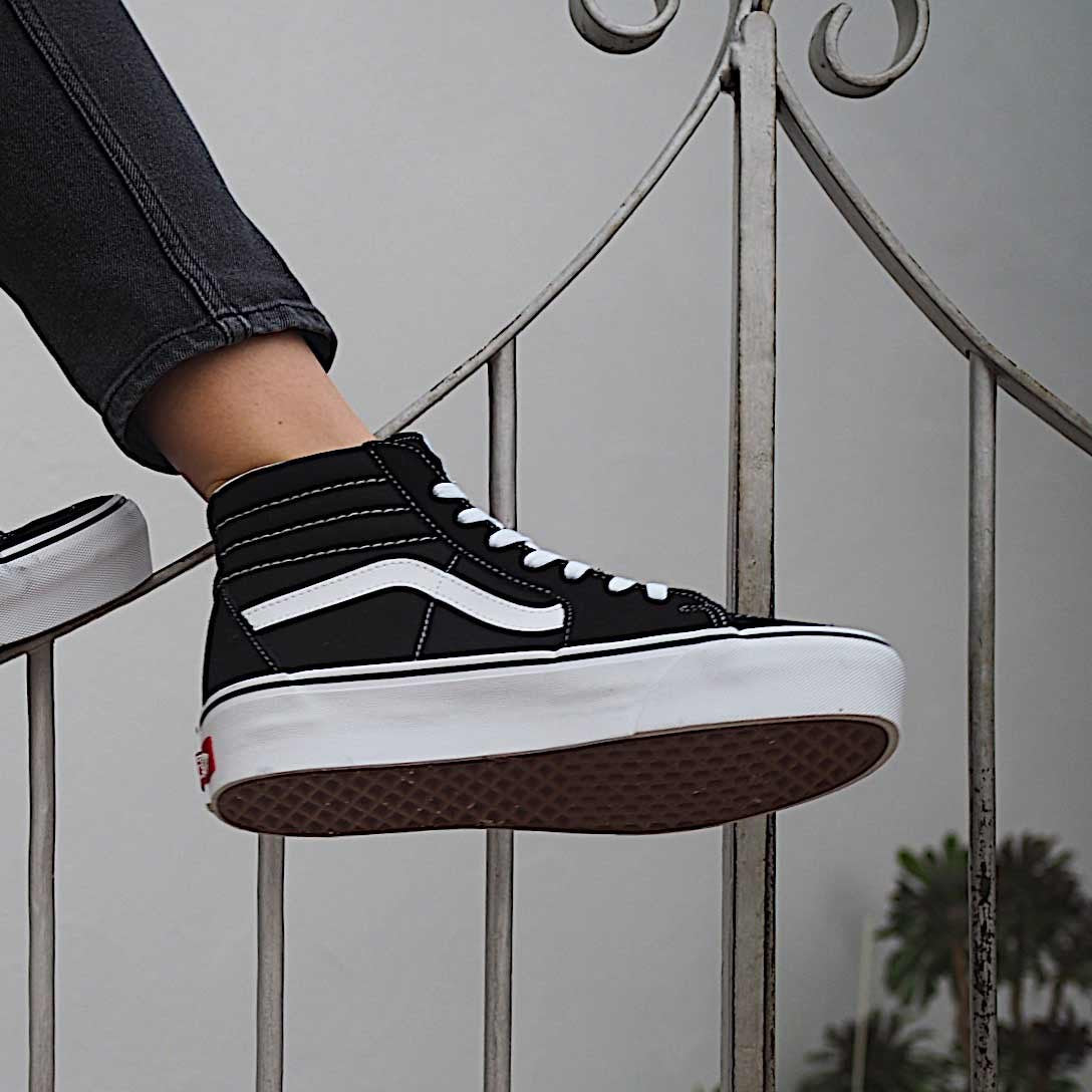 Zapatillas Vans SK8-HI Platform 2 VN0A3TKN6BT1 Black True White - imagen 7