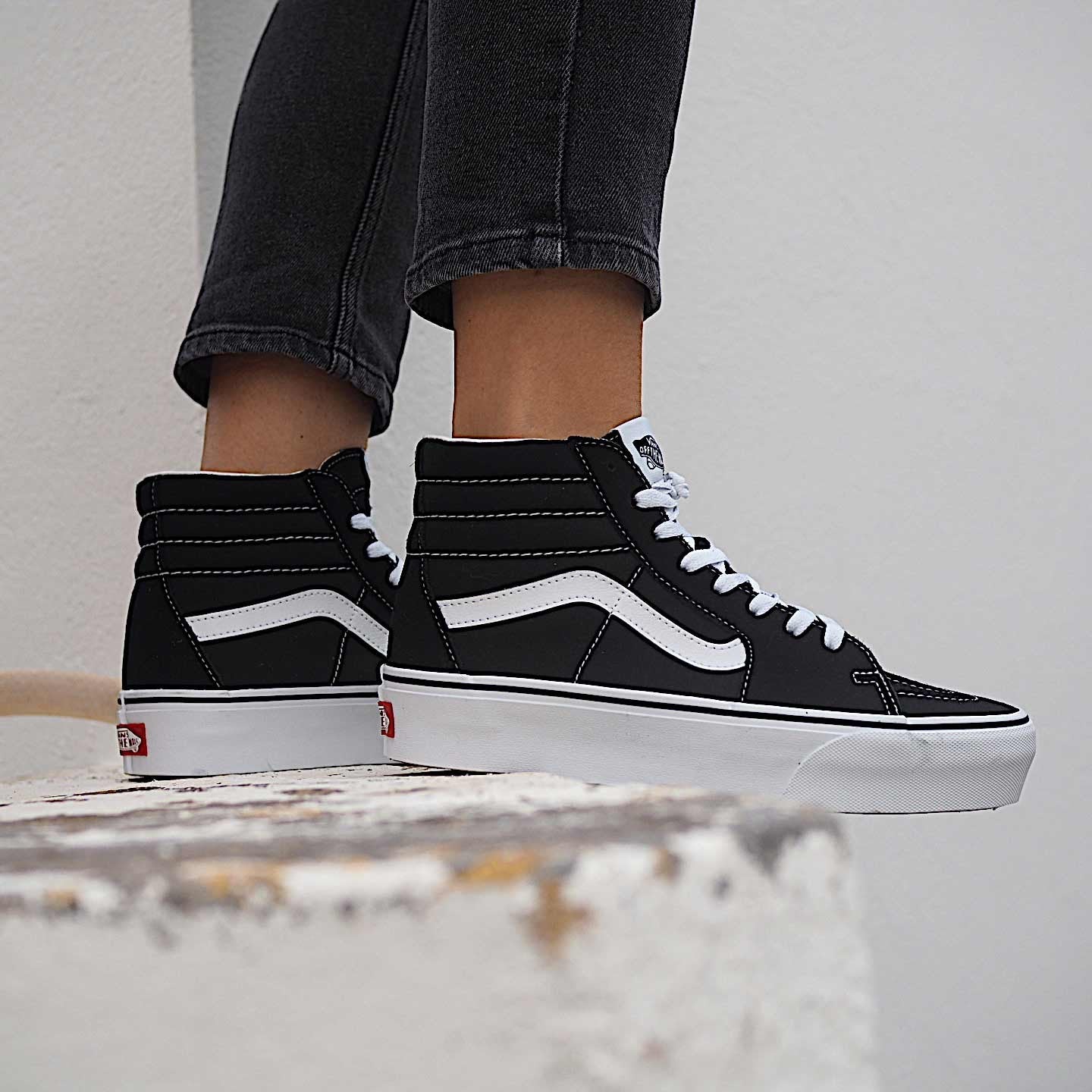 Zapatillas Vans SK8-HI Platform 2 VN0A3TKN6BT1 Black True White - imagen 2