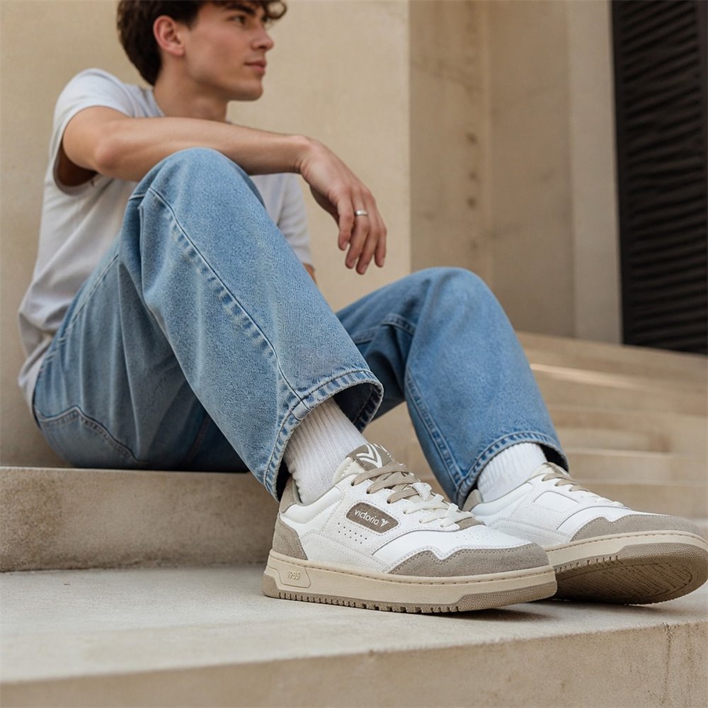 Zapatillas Victoria C80 - Casual 8800130 Crema