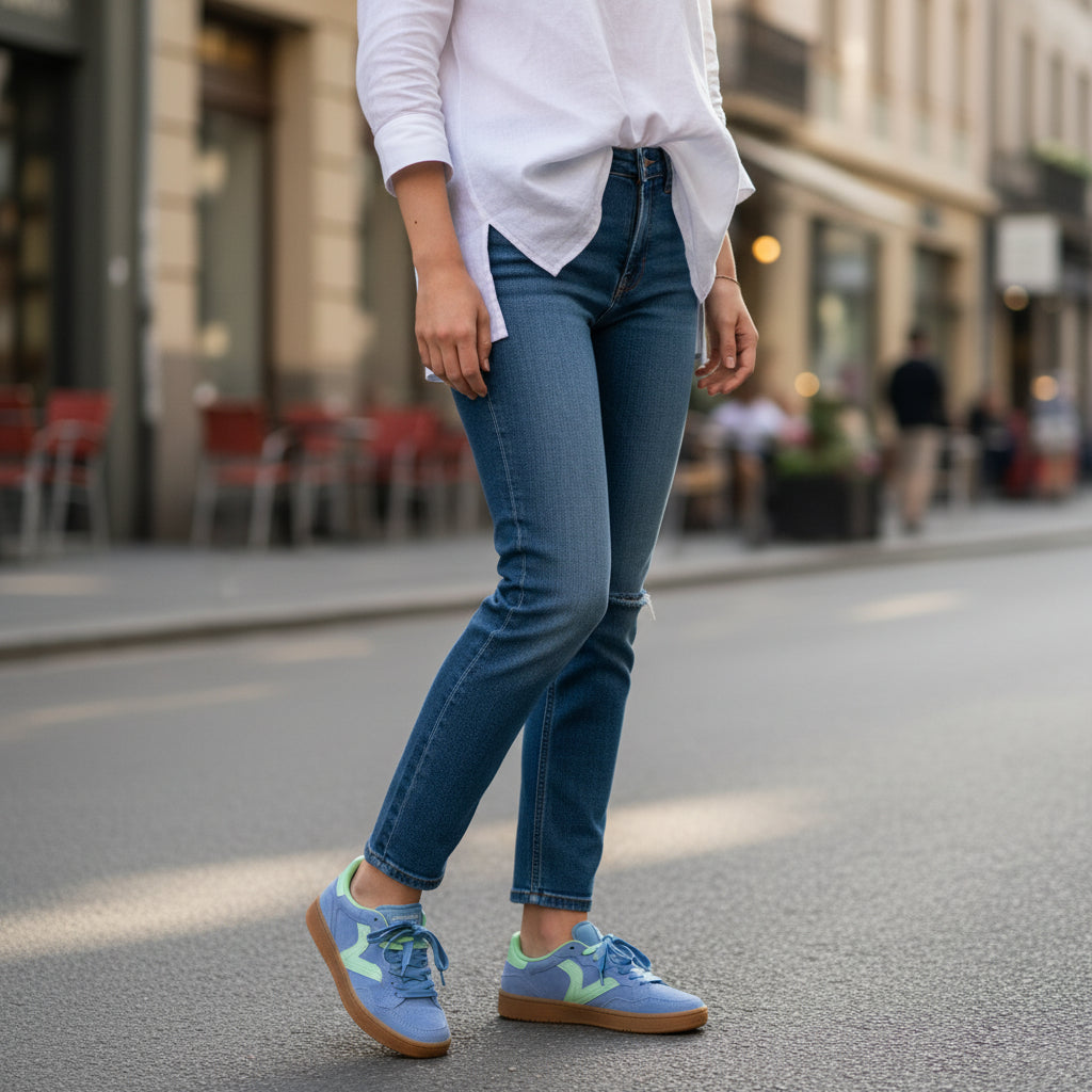 Zapatillas Victoria Smash Suede 8806116 Celeste - imagen 2