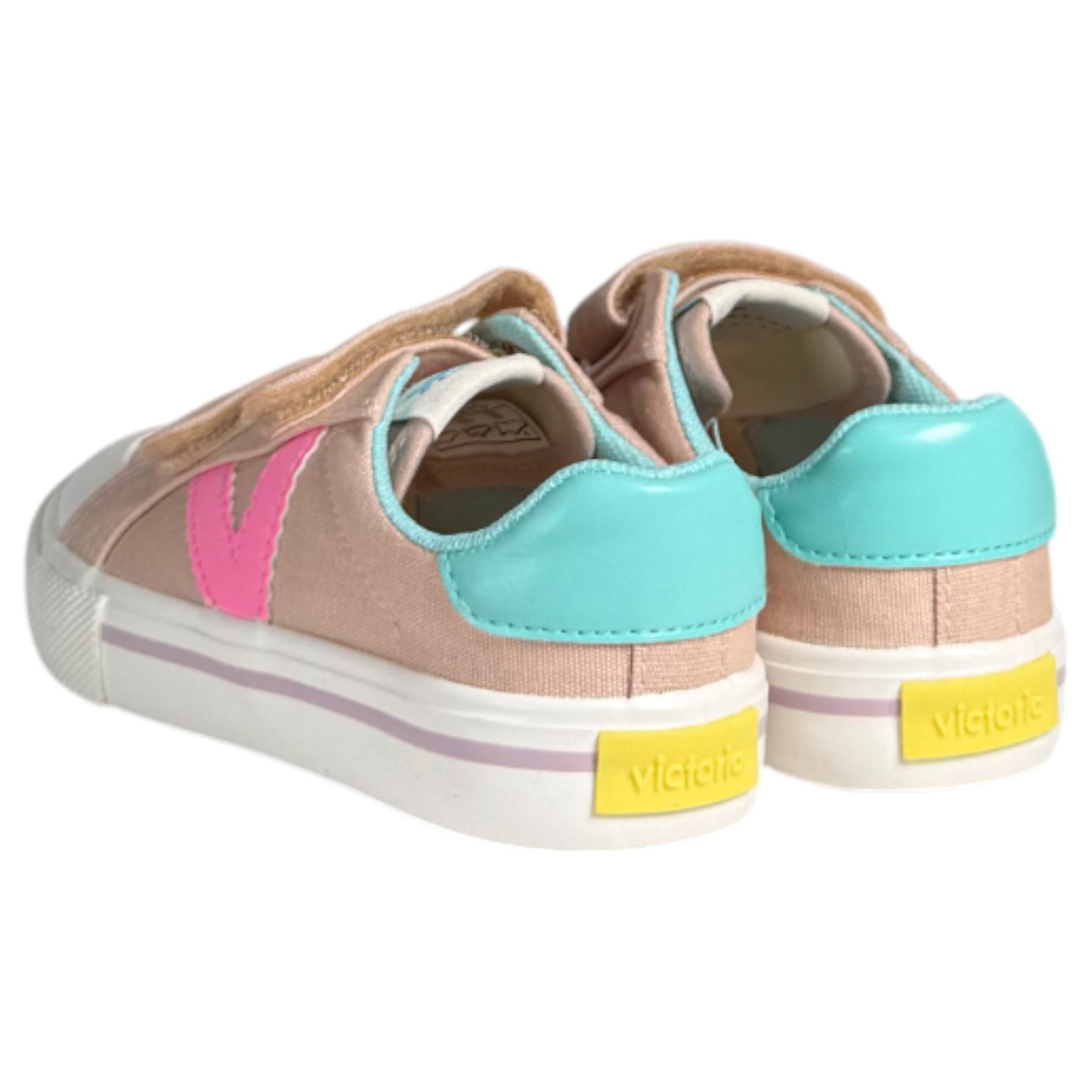 Zapatillas Victoria Tribu Basket Tiras Lona y Neón 1065195 Rosa - imagen 4