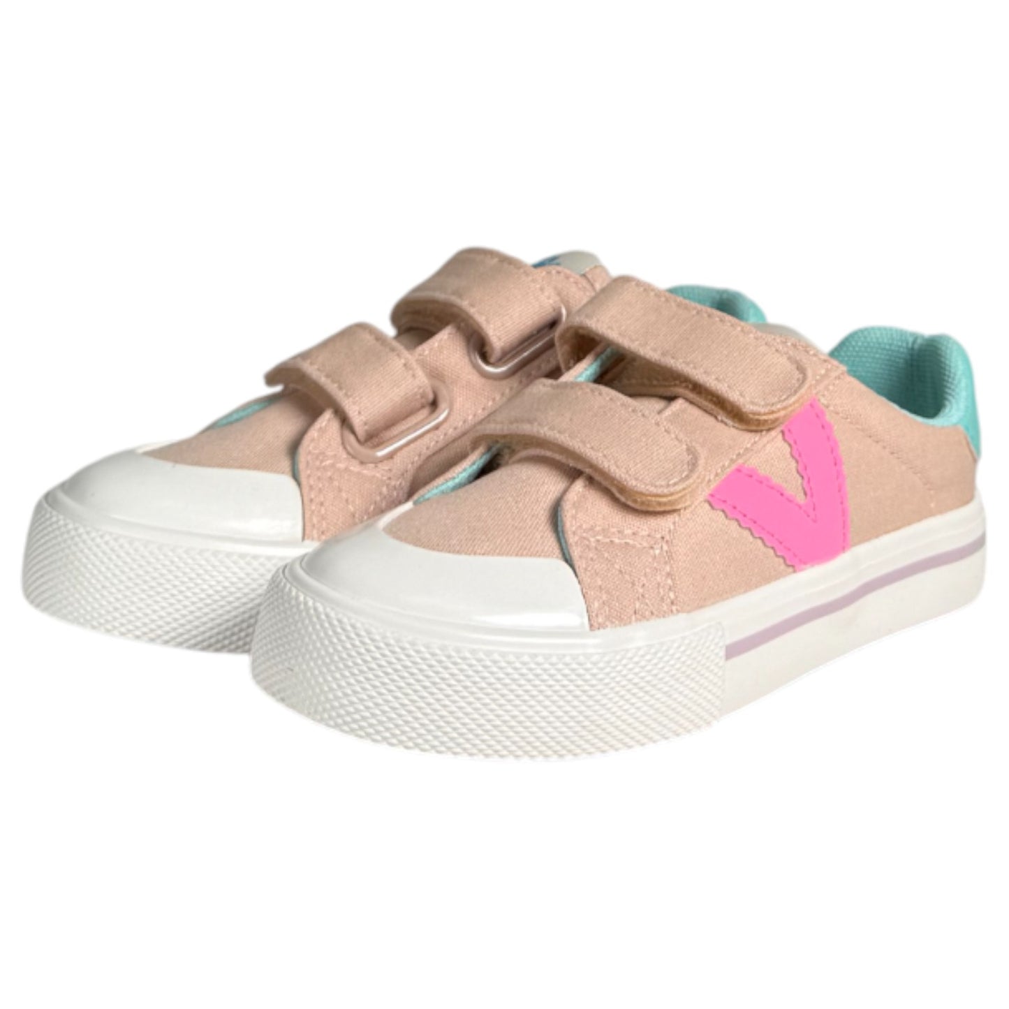 Zapatillas Victoria Tribu Basket Tiras Lona y Neón 1065195 Rosa - imagen 3