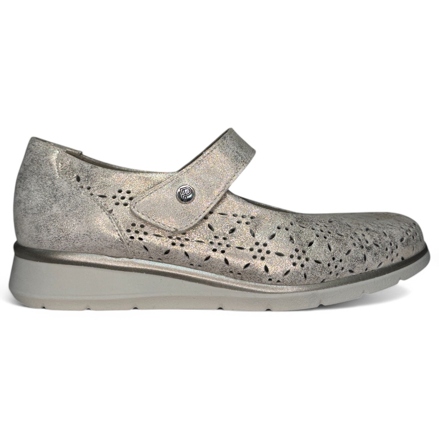 Zapatillos Pitillos Mercedita Troquelada 10334 Oro - imagen 1