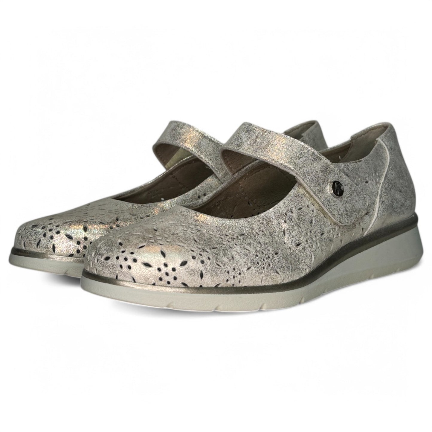 Zapatillos Pitillos Mercedita Troquelada 10334 Oro - imagen 5
