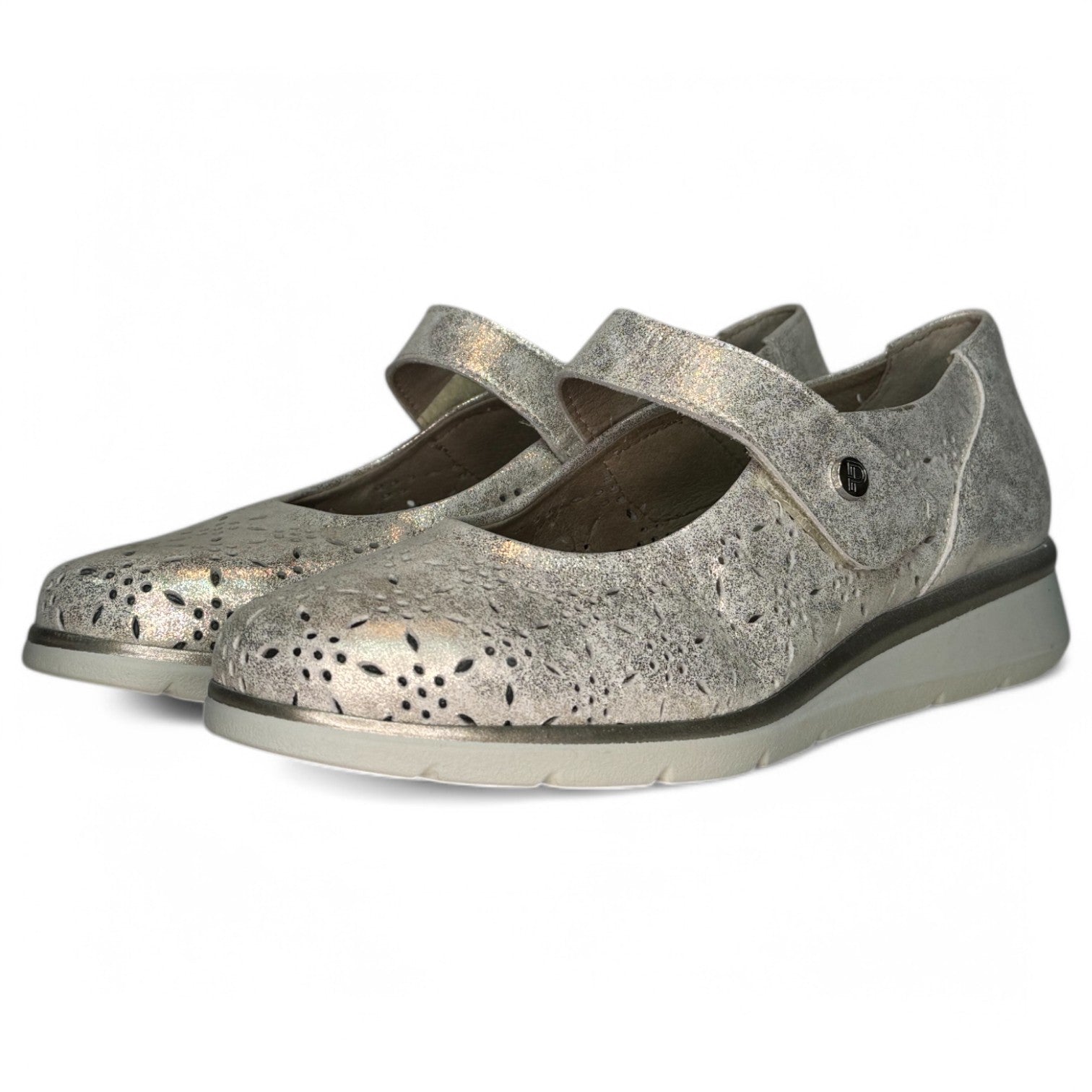 Zapatillos Pitillos Mercedita Troquelada 10334 Oro - imagen 5