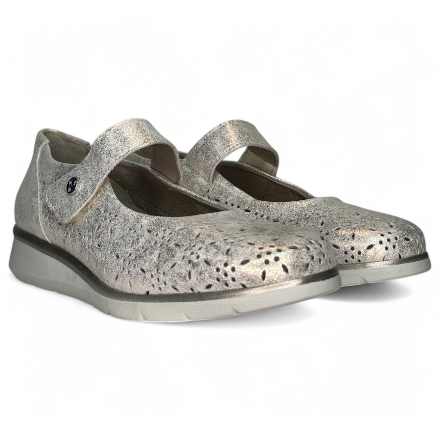 Zapatillos Pitillos Mercedita Troquelada 10334 Oro - imagen 3