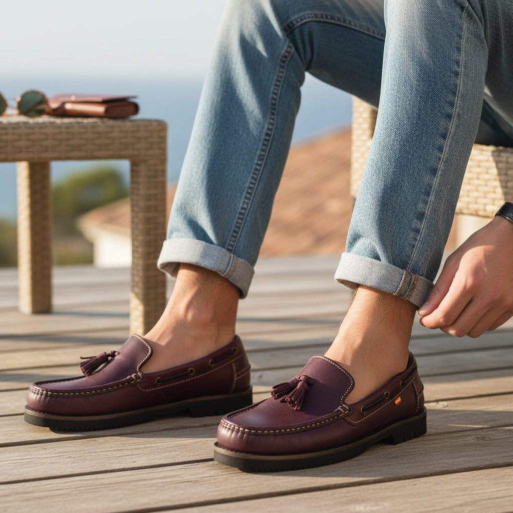 Zapatos Apache La Valenciana Cayetano Burdeos - imagen 4