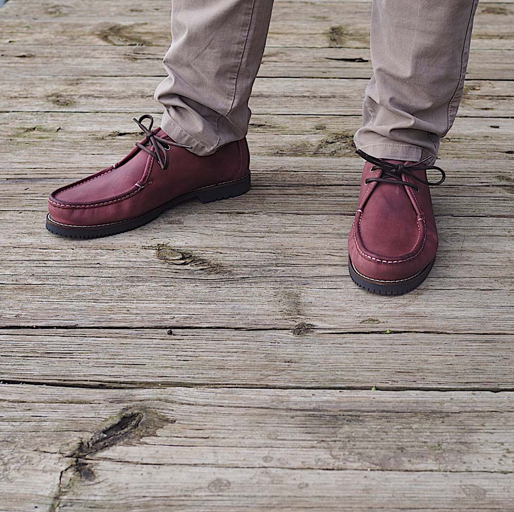 Zapatos Apache La Valenciana Wallabee Cordón Burdeos - imagen 9