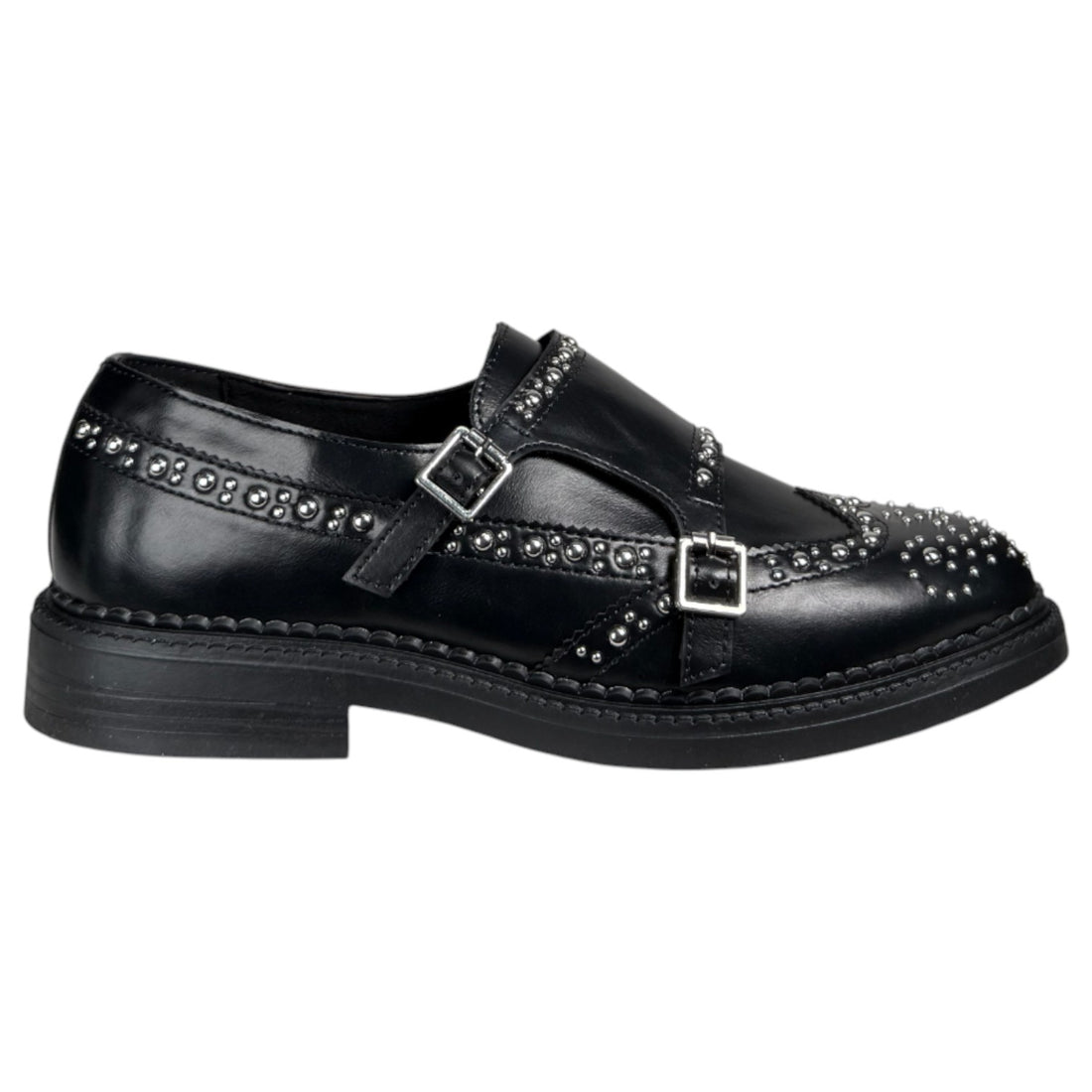 Zapatos Corina Blúcher Tachas M5716 Negro - imagen 1