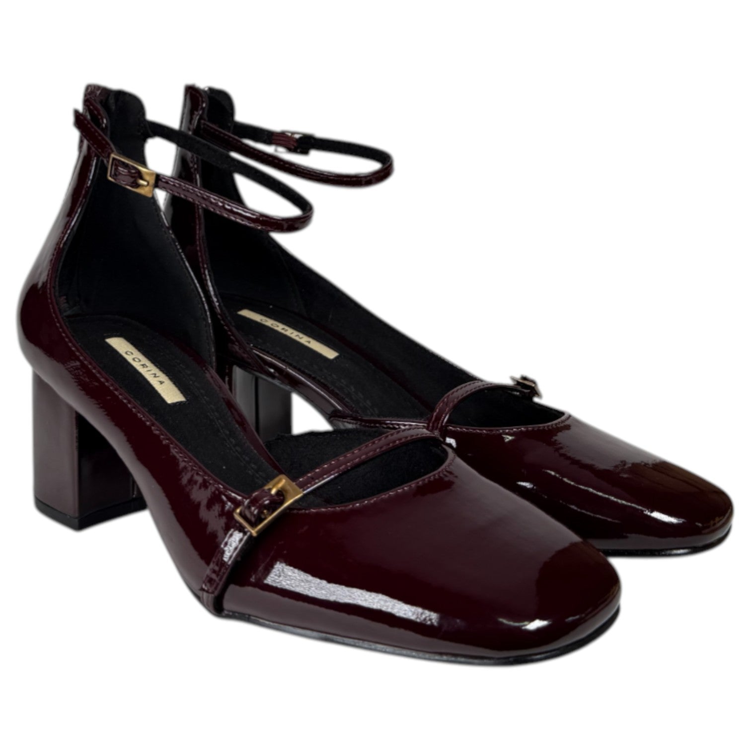 Zapatos Corina Charol Tacón M5750 Burdeos - imagen 3