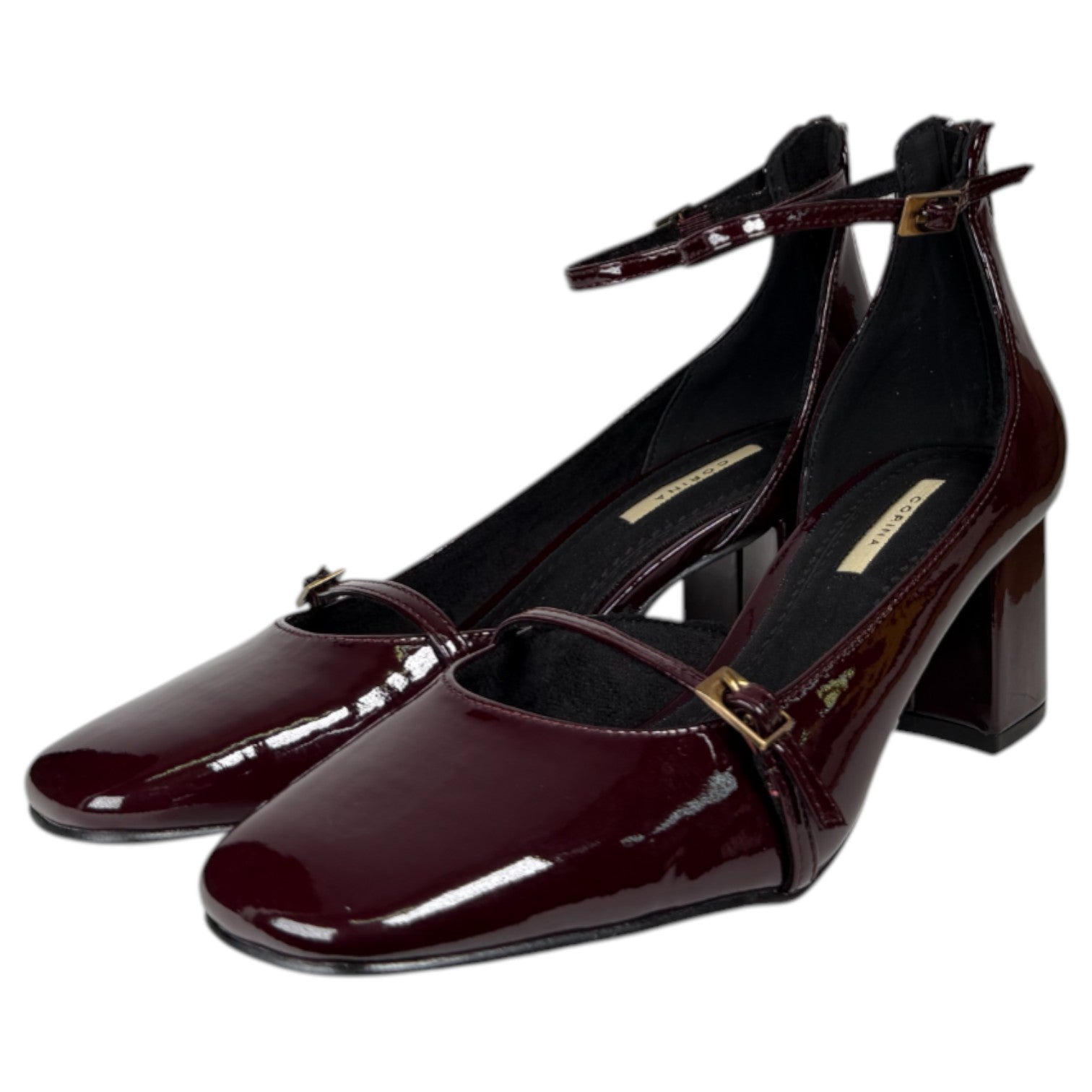 Zapatos Corina Charol Tacón M5750 Burdeos - imagen 5