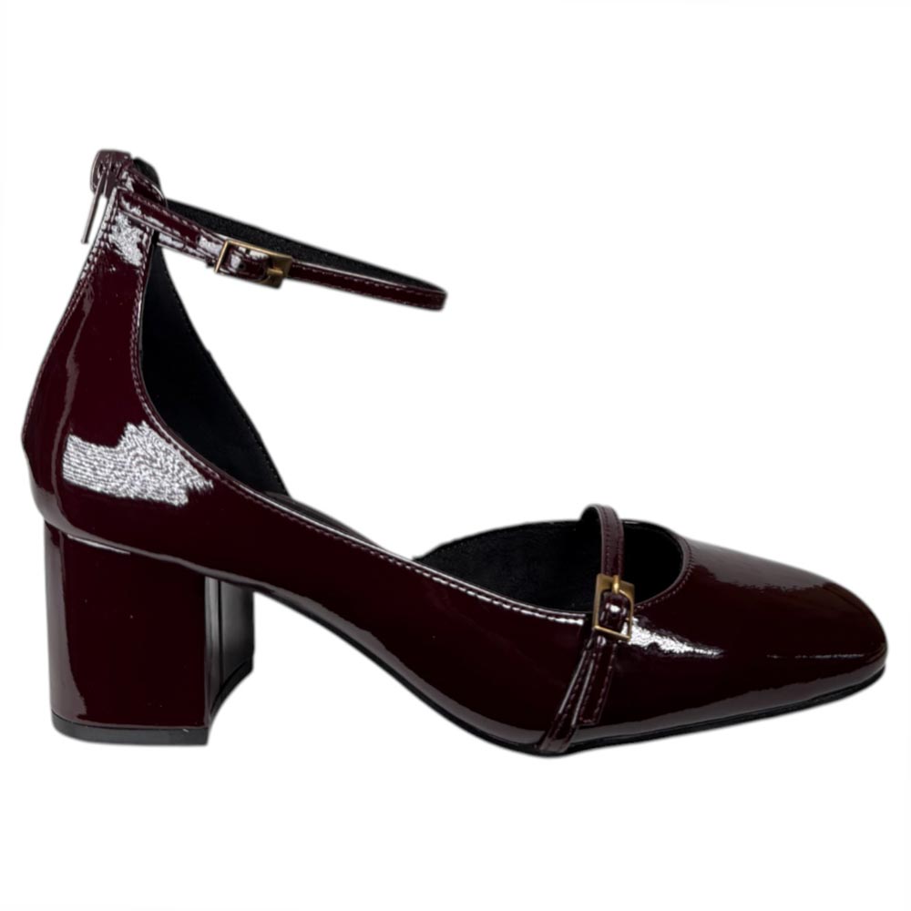 Zapatos Corina Charol Tacón M5750 Burdeos - imagen 1