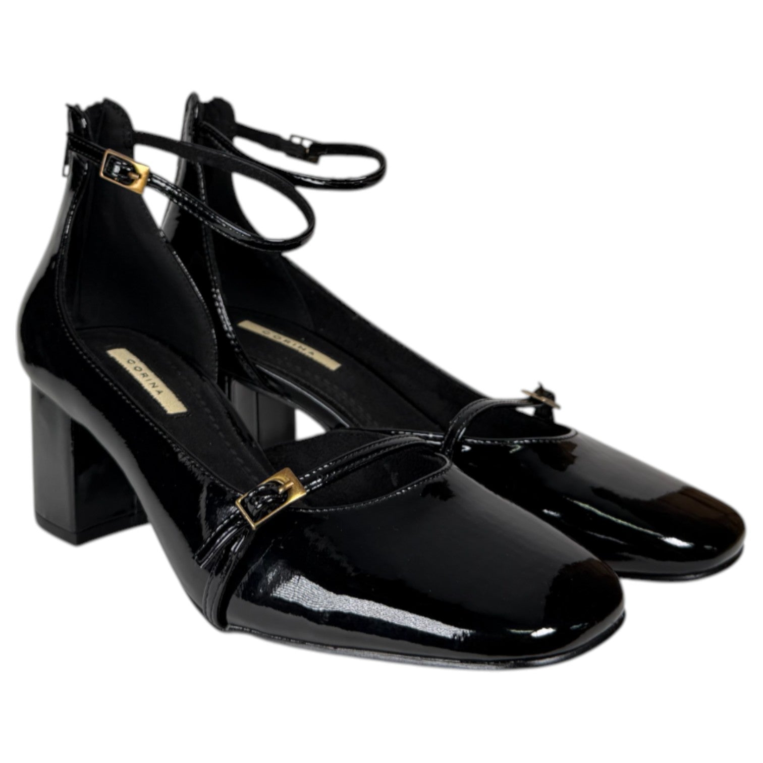 Zapatos Corina Charol Tacón M5750 Negro - imagen 3