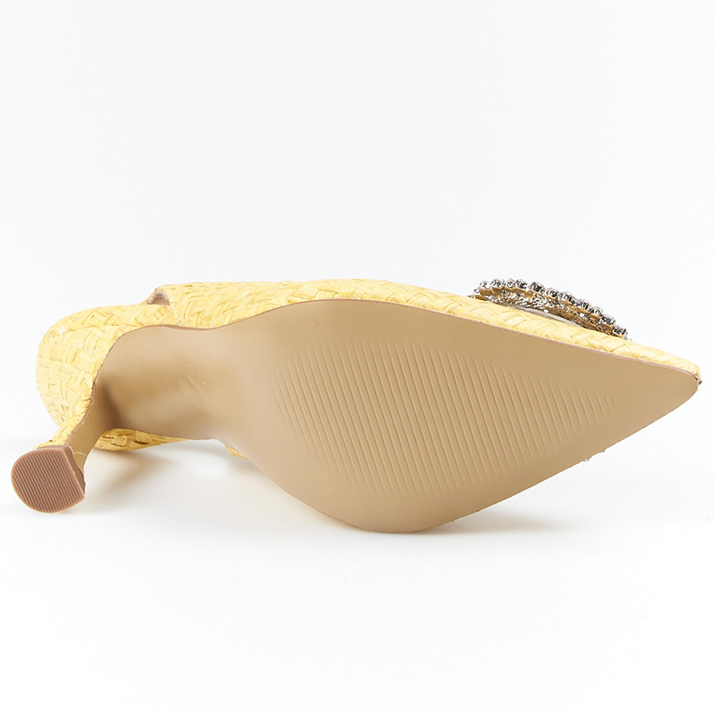 Zapatos Corina Rafia Joya M3185 Amarillo - imagen 5