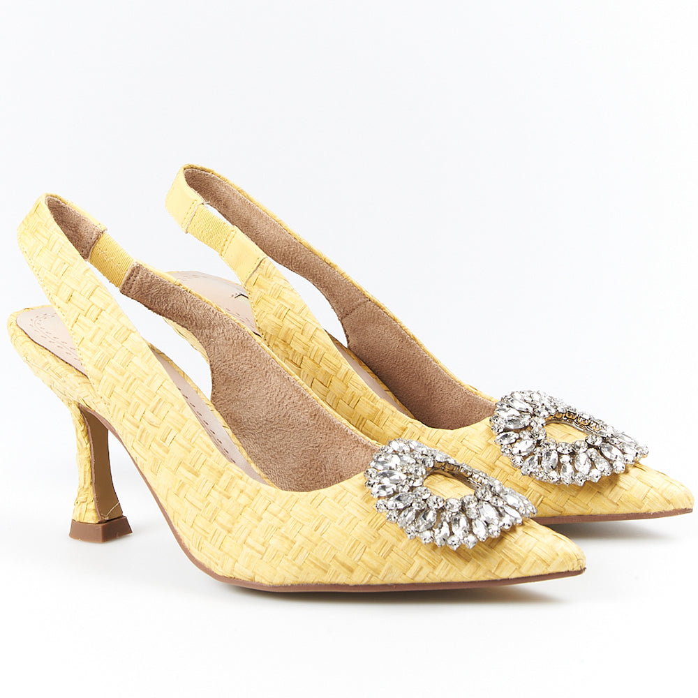 Zapatos Corina Rafia Joya M3185 Amarillo - imagen 3